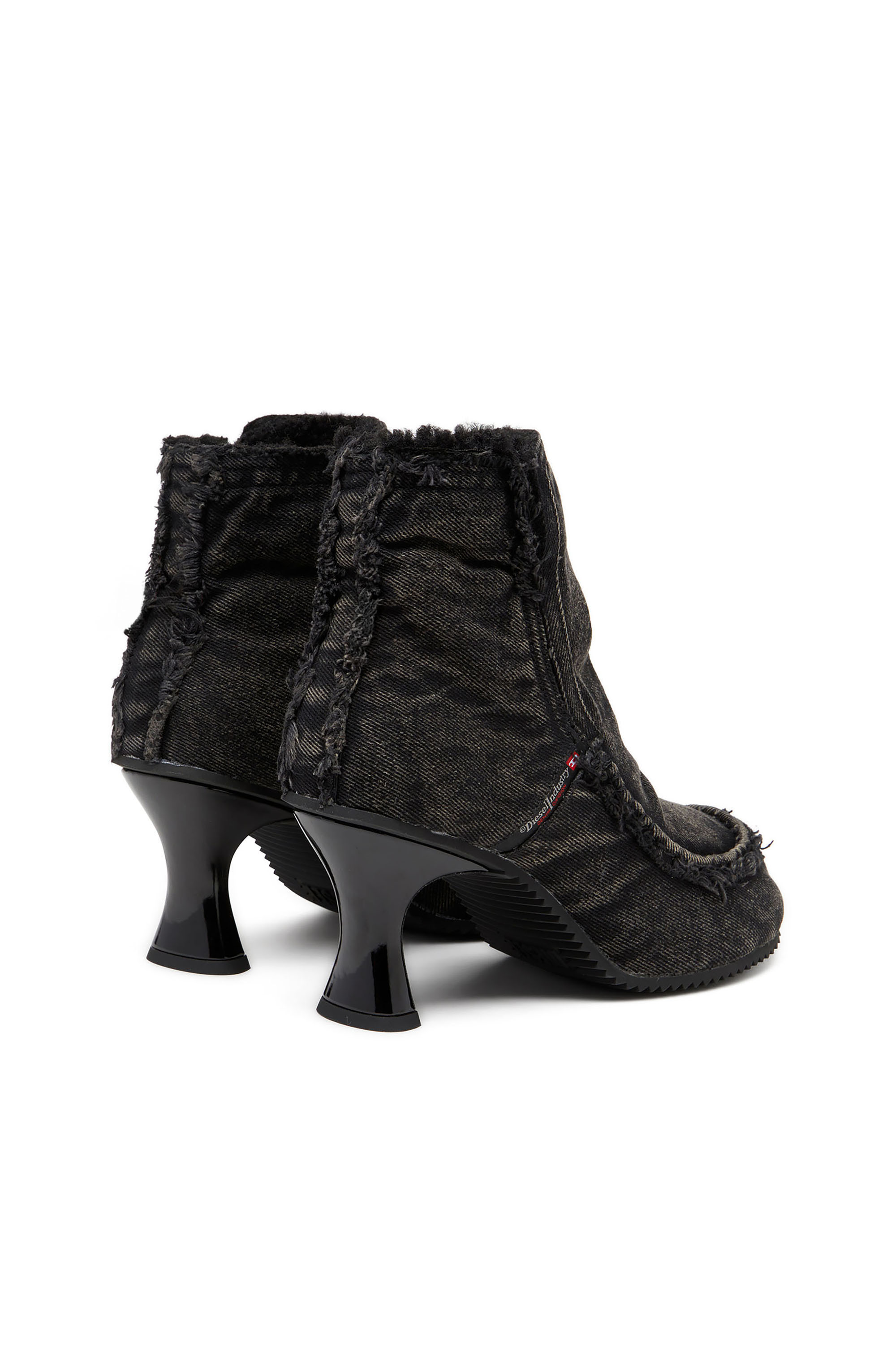 Diesel - D-WOODSTOCK HEEL AB, D-Woodstock - Stivali in denim con tacco Donna in Nero - 3