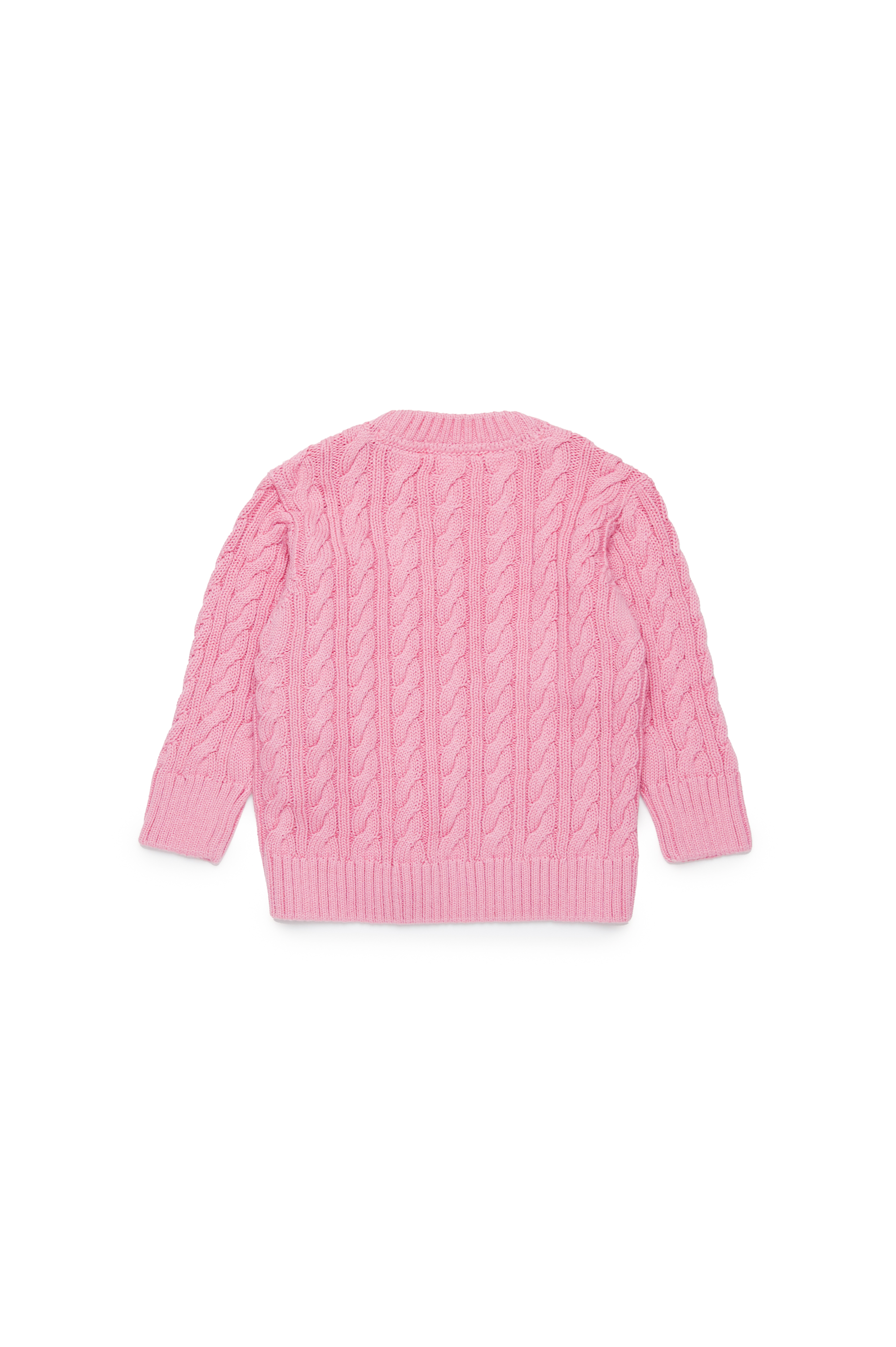 Diesel - KBAMBYB, Unisex Pullover aus Baumwolle mit Oval D-Patch in Rosa - Image 2
