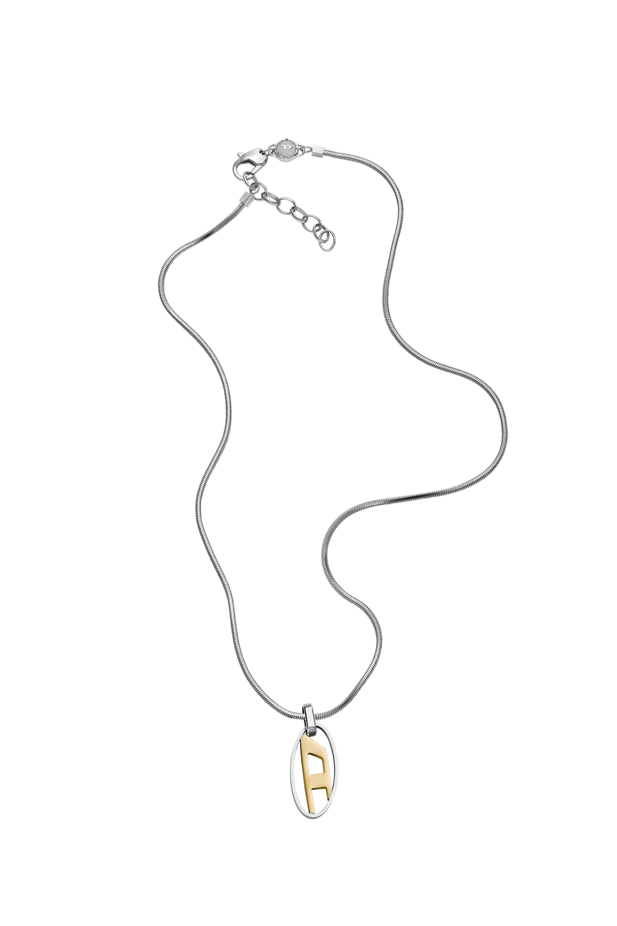 Diesel - DX1421, Unisex Halskette mit Anhänger aus zweifarbigem Edelstahl in Silber - 3