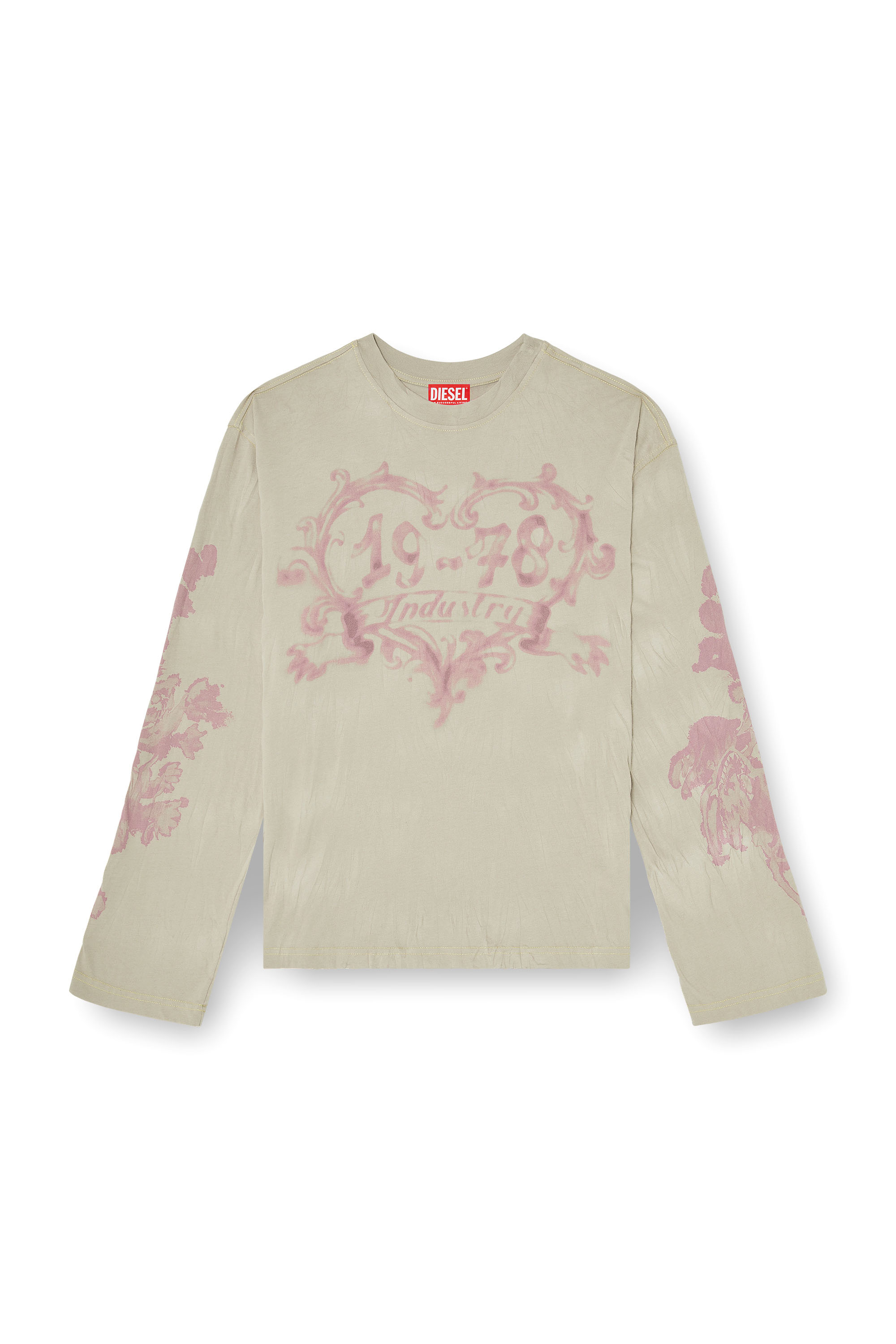 Diesel - T-HILARY-LS-AA1, T-shirt a manica lunga in cotone con stampa grafica Donna in Multicolor - 2