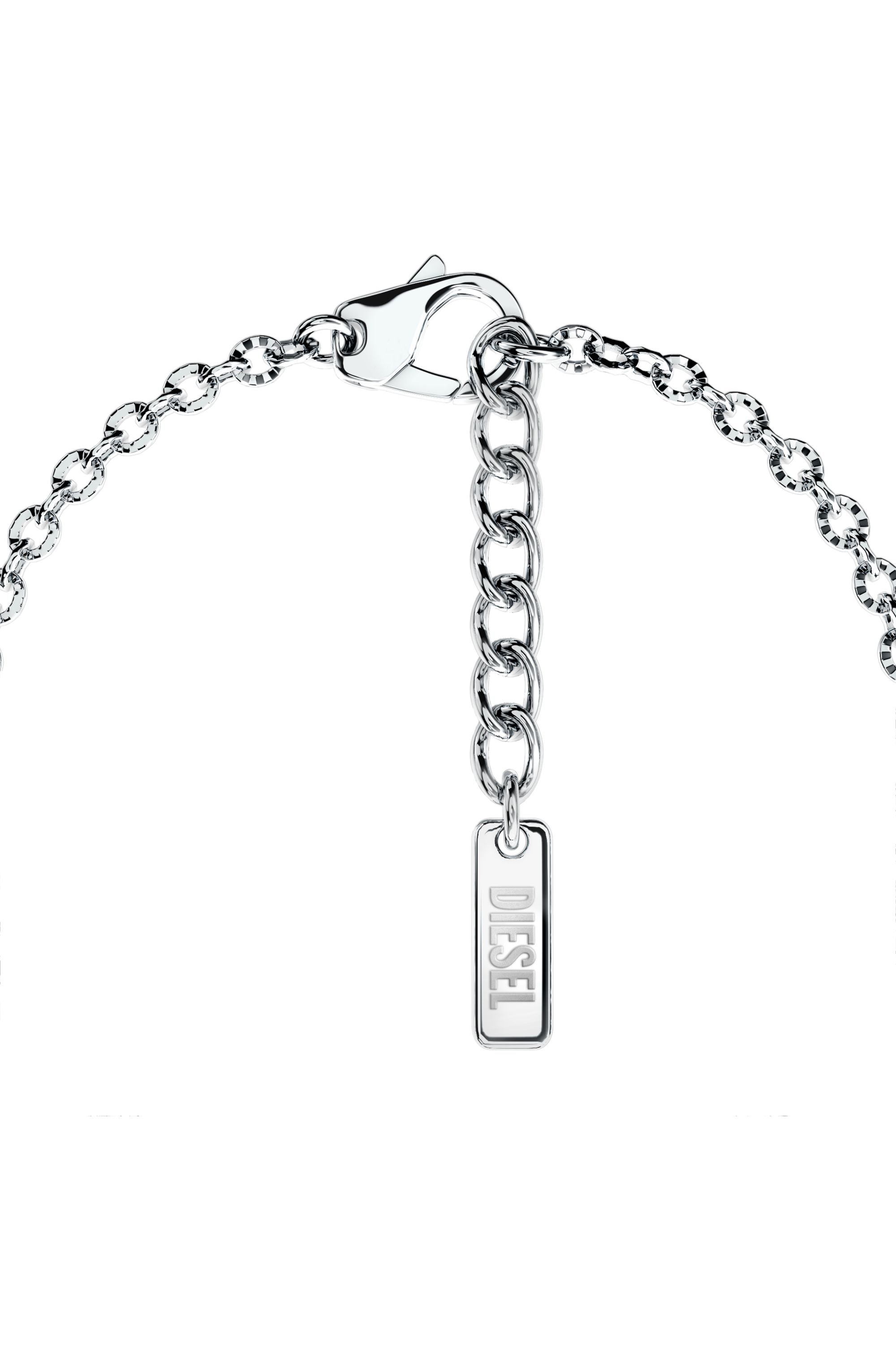 Diesel - DX1691040 JEWELLERY, Unisex Armband aus Edelstahl in Silber/Rot - 2
