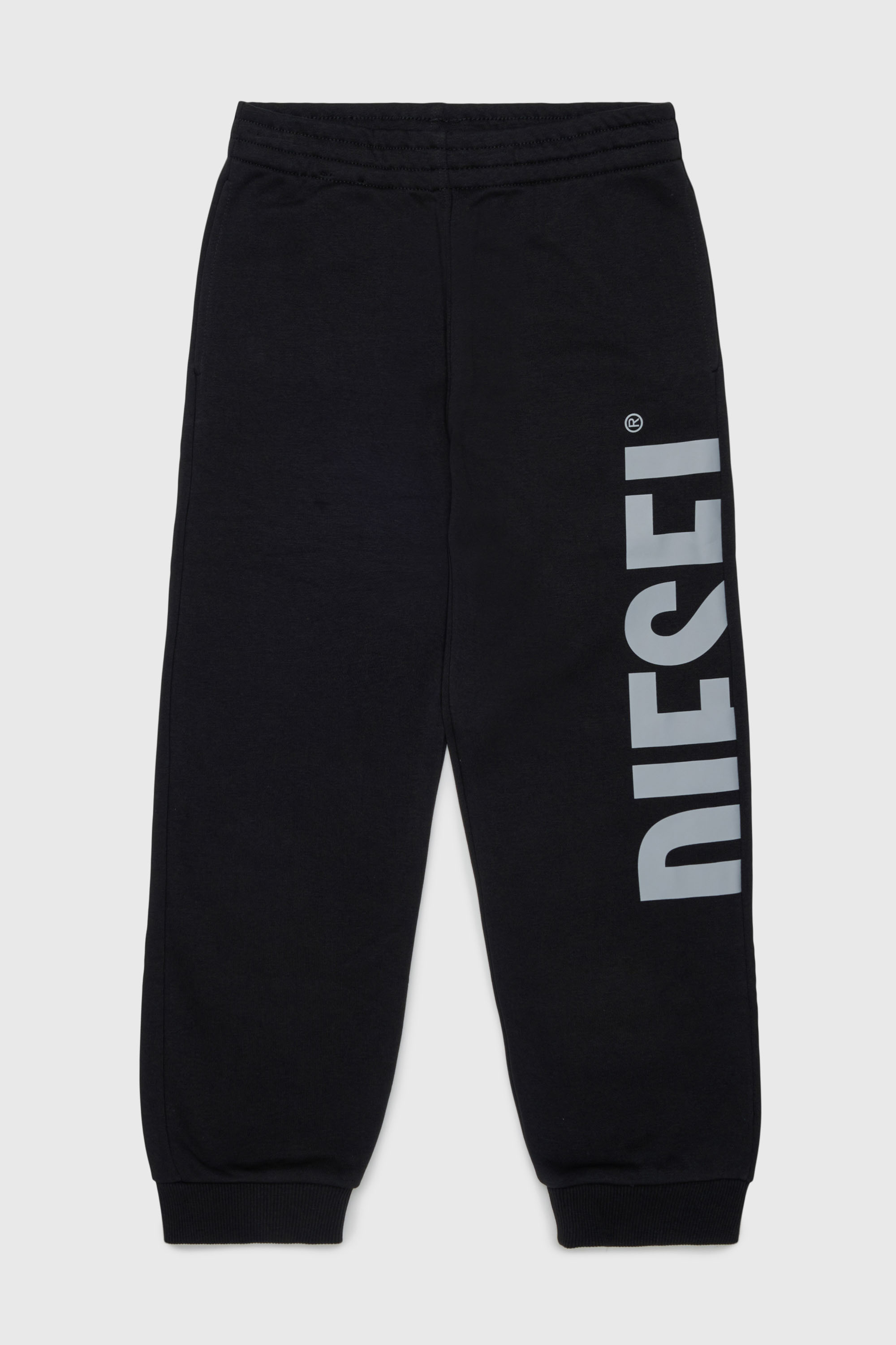 Diesel - PRES, Pantalon de surv&ecirc;tement avec logo d&eacute;coup&eacute; imprim&eacute; Homme in Noir - 1