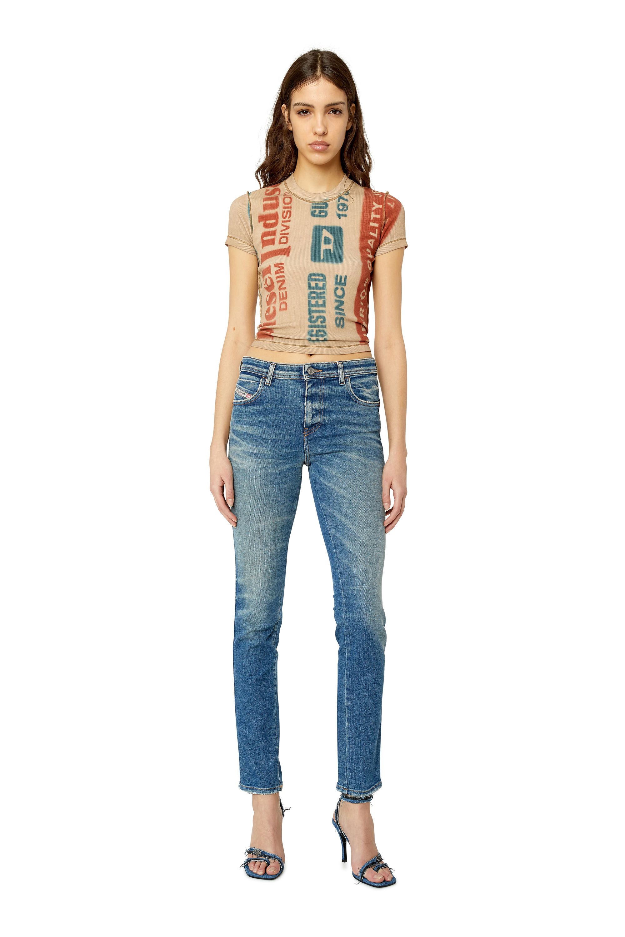 Diesel - 2015 Babhila 09E88 Skinny Jeans, Blu medio - Image 2