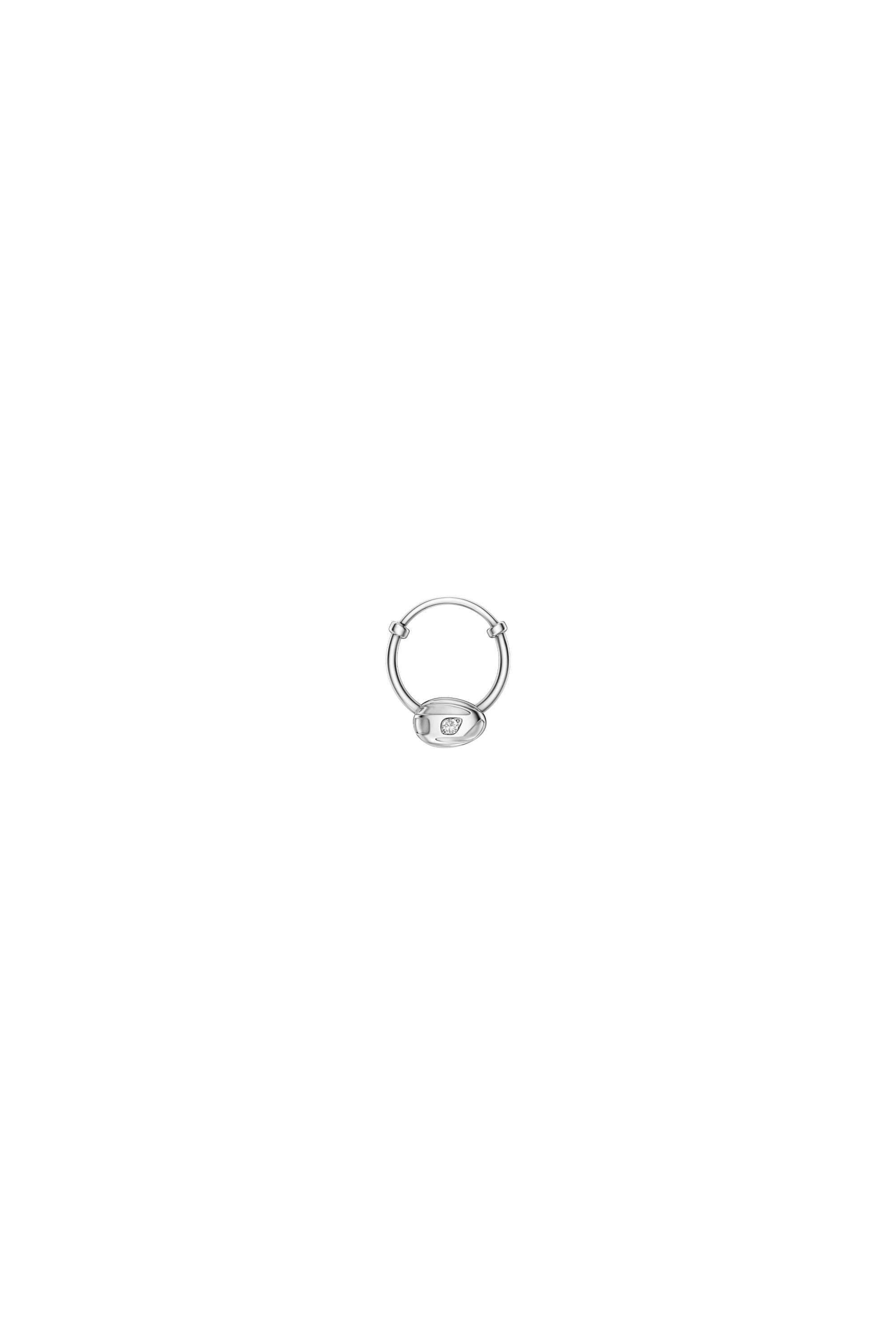 Diesel - DX1703040 JEWELLERY, Orecchino a cerchio in acciaio inox Unisex in Argento - 3