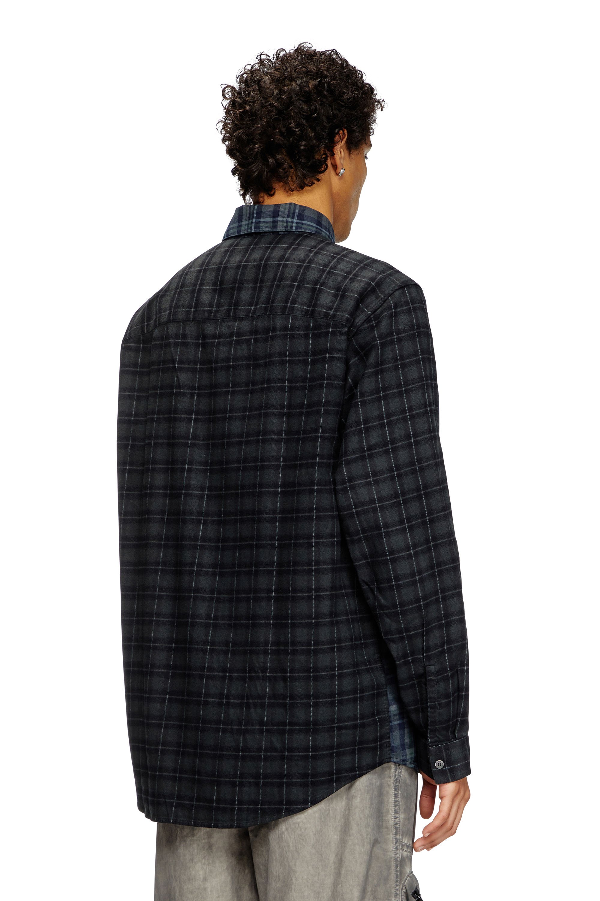 Diesel - S-SIMPLY-CHECK, Camicia in flanella con doppio check Uomo in Multicolor - 4