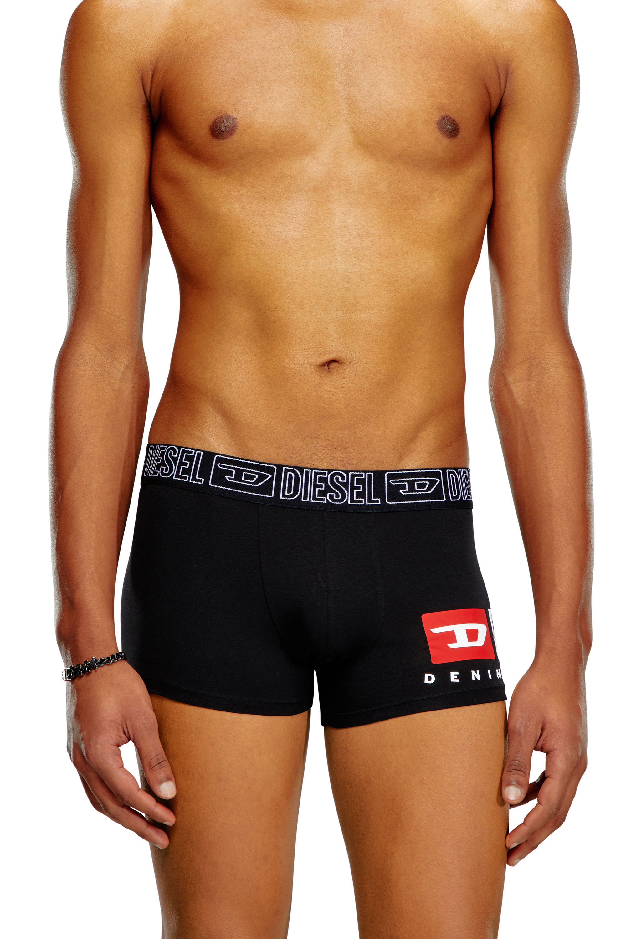 Diesel - UMBX-DAMIEN, Boxer con contorni logo in vita Uomo in Nero - 3