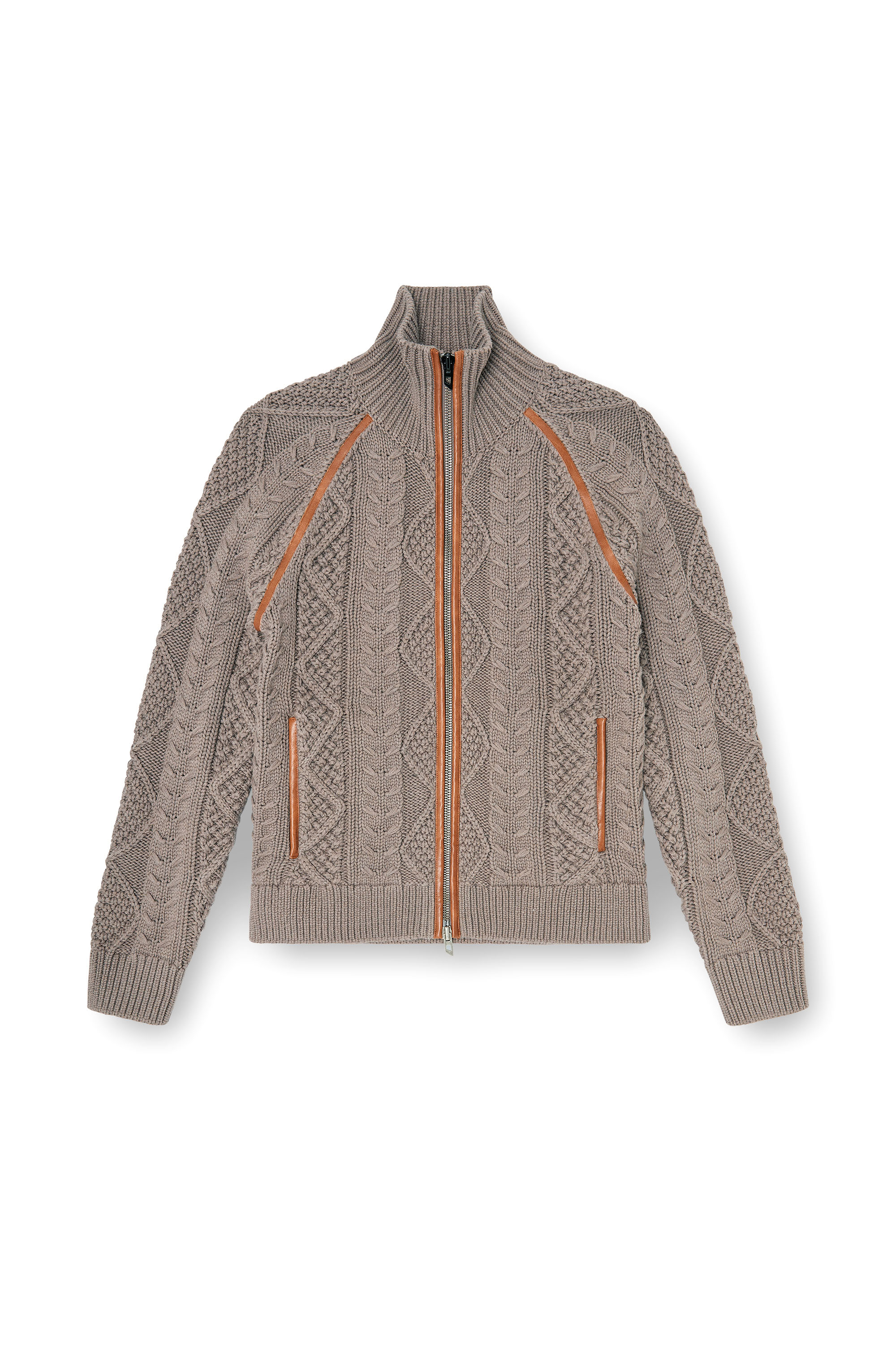Diesel - K-INOKI, Cardigan zip en maille torsad&eacute;e Homme in ToBeDefined - 3