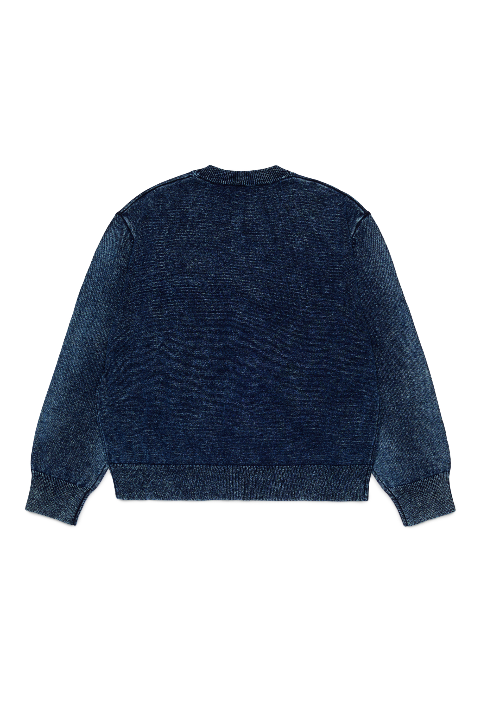Diesel - KFINNIC CARDIGAN OVER, Herren Cardigan in Denim-Optik mit Ph&ouml;nix-Motiv in Dunkelblau - 2