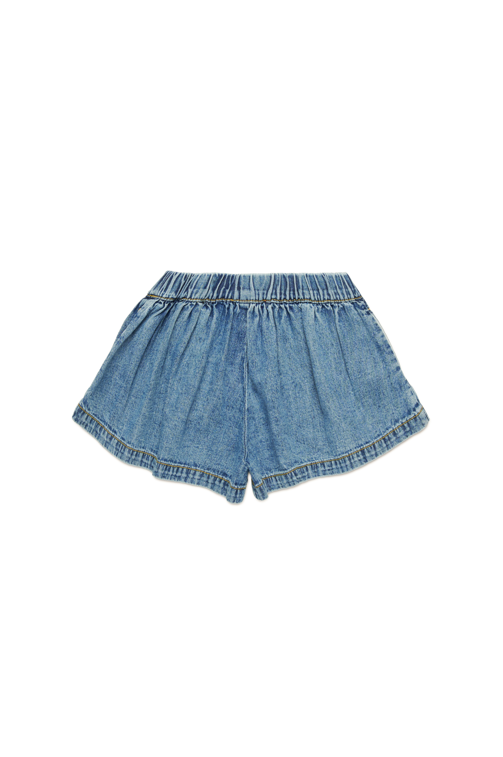 Diesel - PIXIB, Short en denim avec broderie Oval D Femme in Bleu - 2