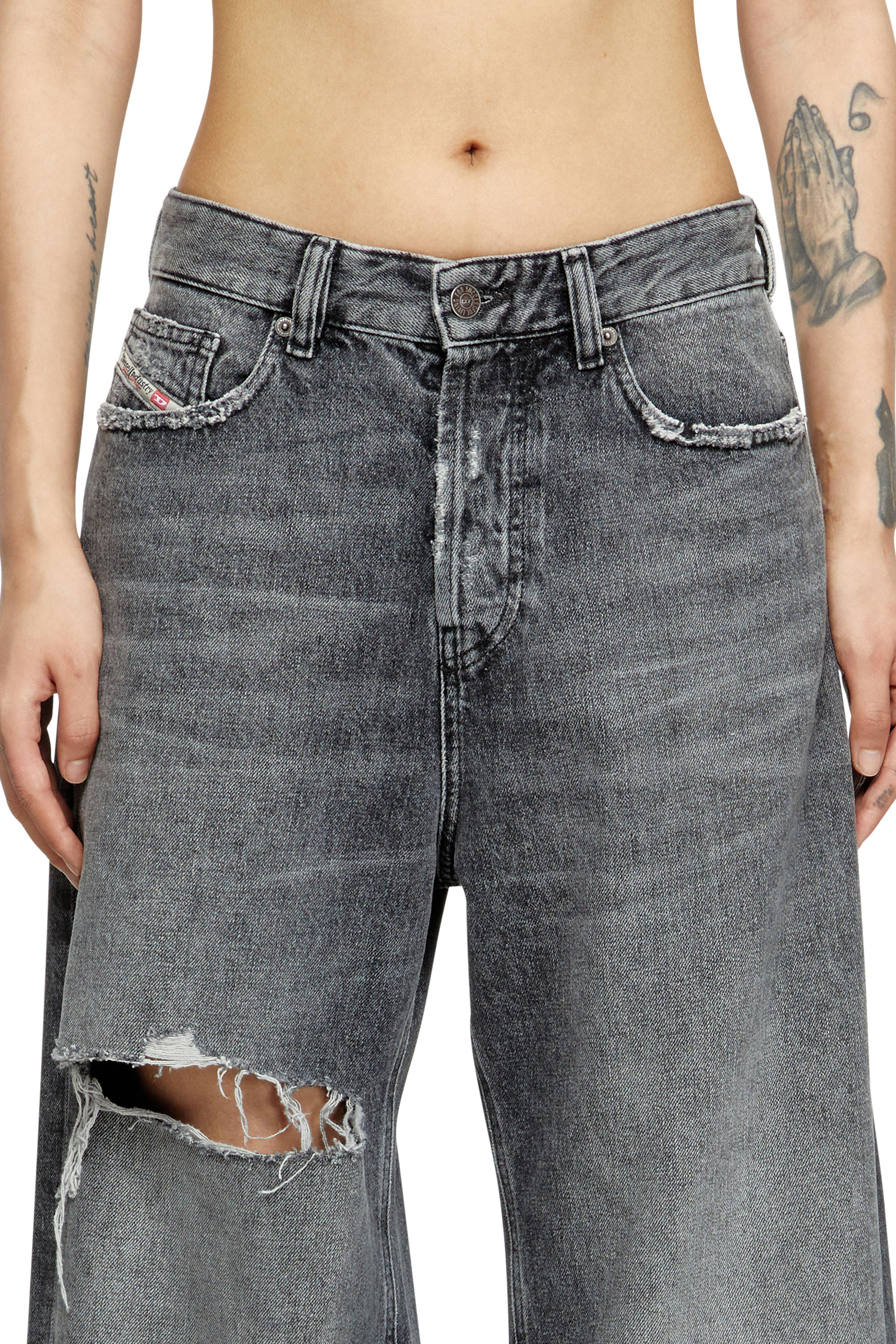 Relaxed Jeans 1996 D-Sire 007X4, Noir/Gris foncé Diesel - Relaxed Jeans 1996 D-Sire 007X4 Femme, Noir/Gris foncé - Image 5