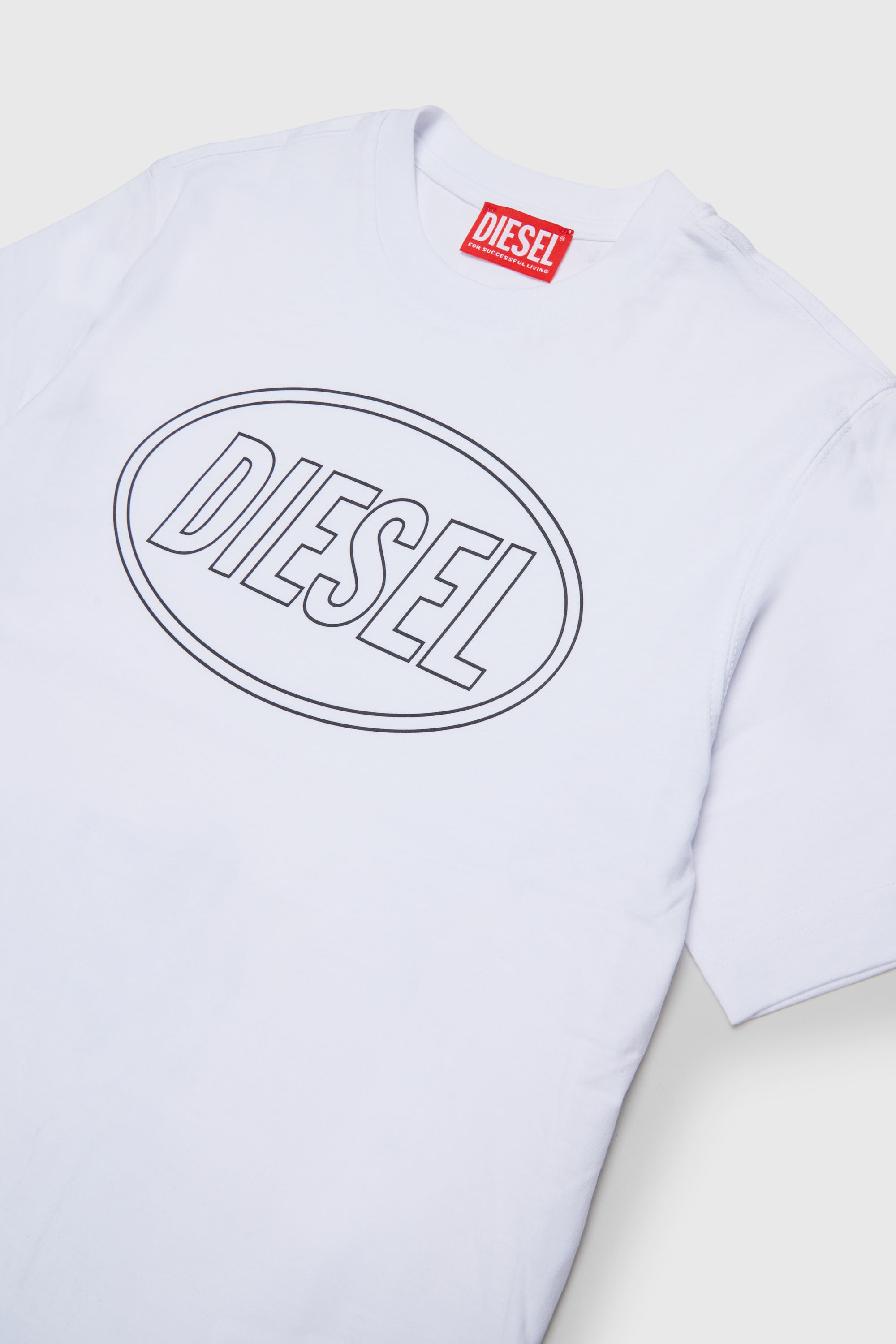Diesel - TCIRCLE OVER, Herren Baumwoll-T-Shirt mit Diesel-Print in Wei&szlig; - 3
