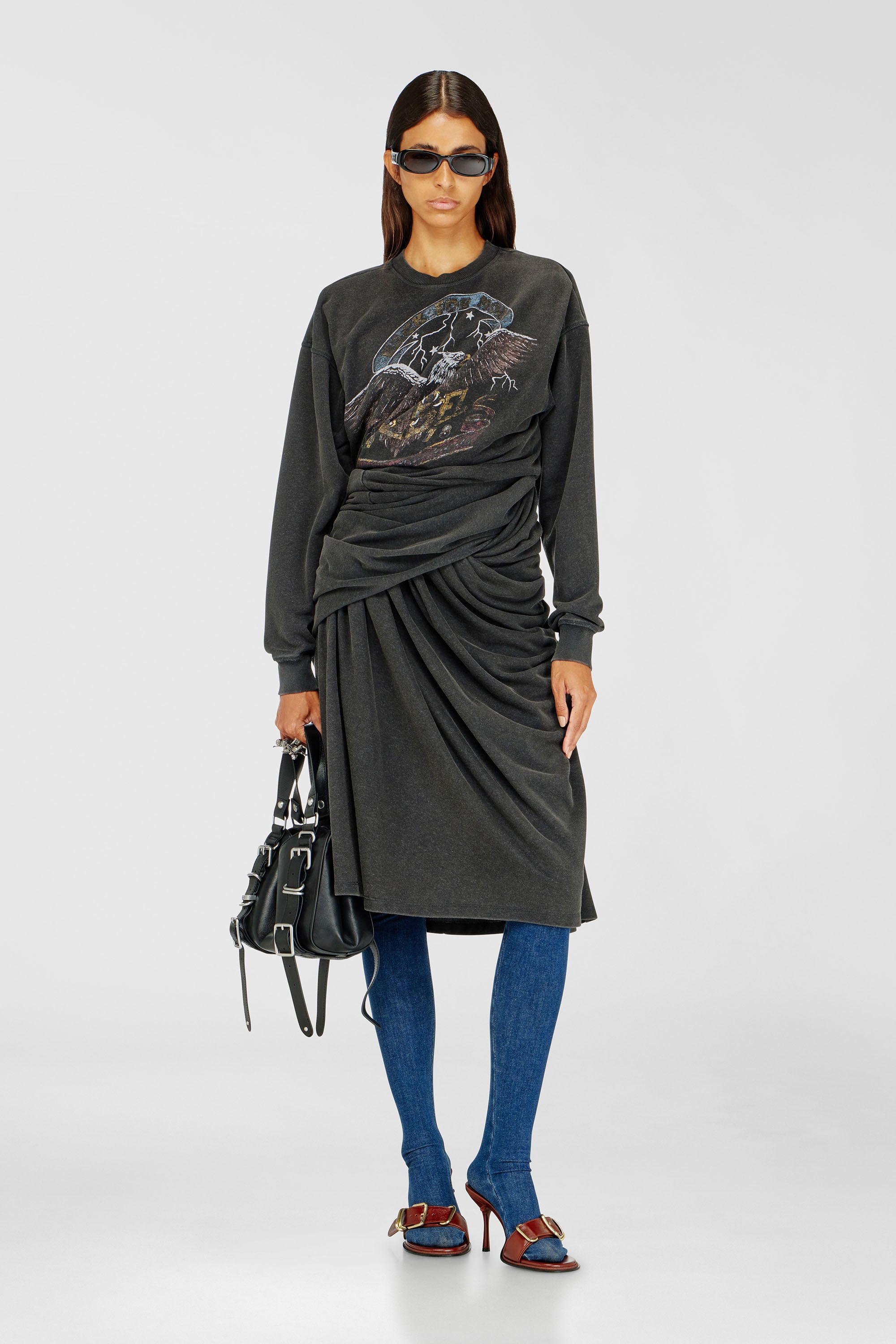 Robe sweat avec motifs de concert