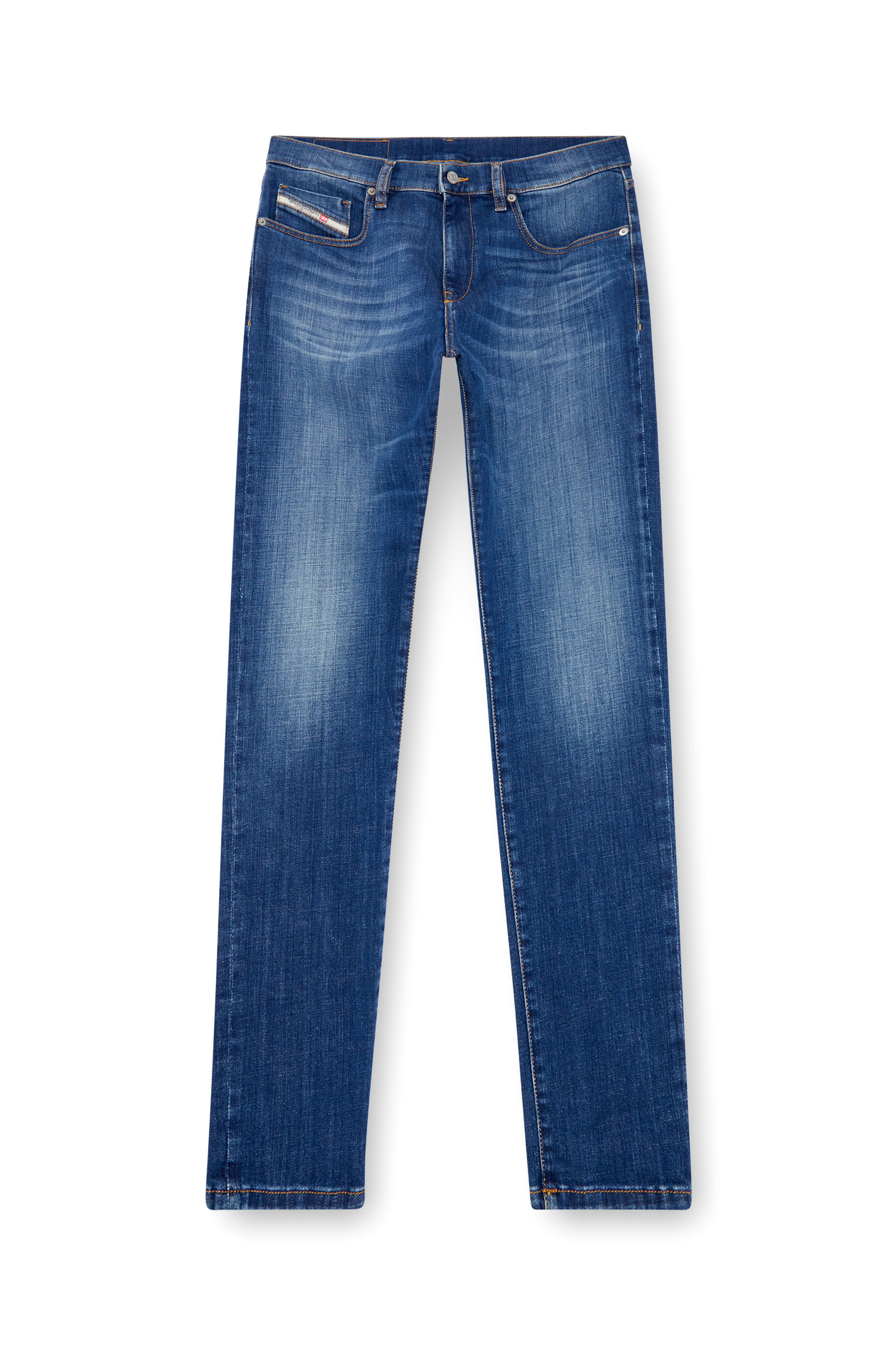 Diesel - Uomo Slim Jeans 2019 D-Strukt 09K04, Blu medio - Image 5