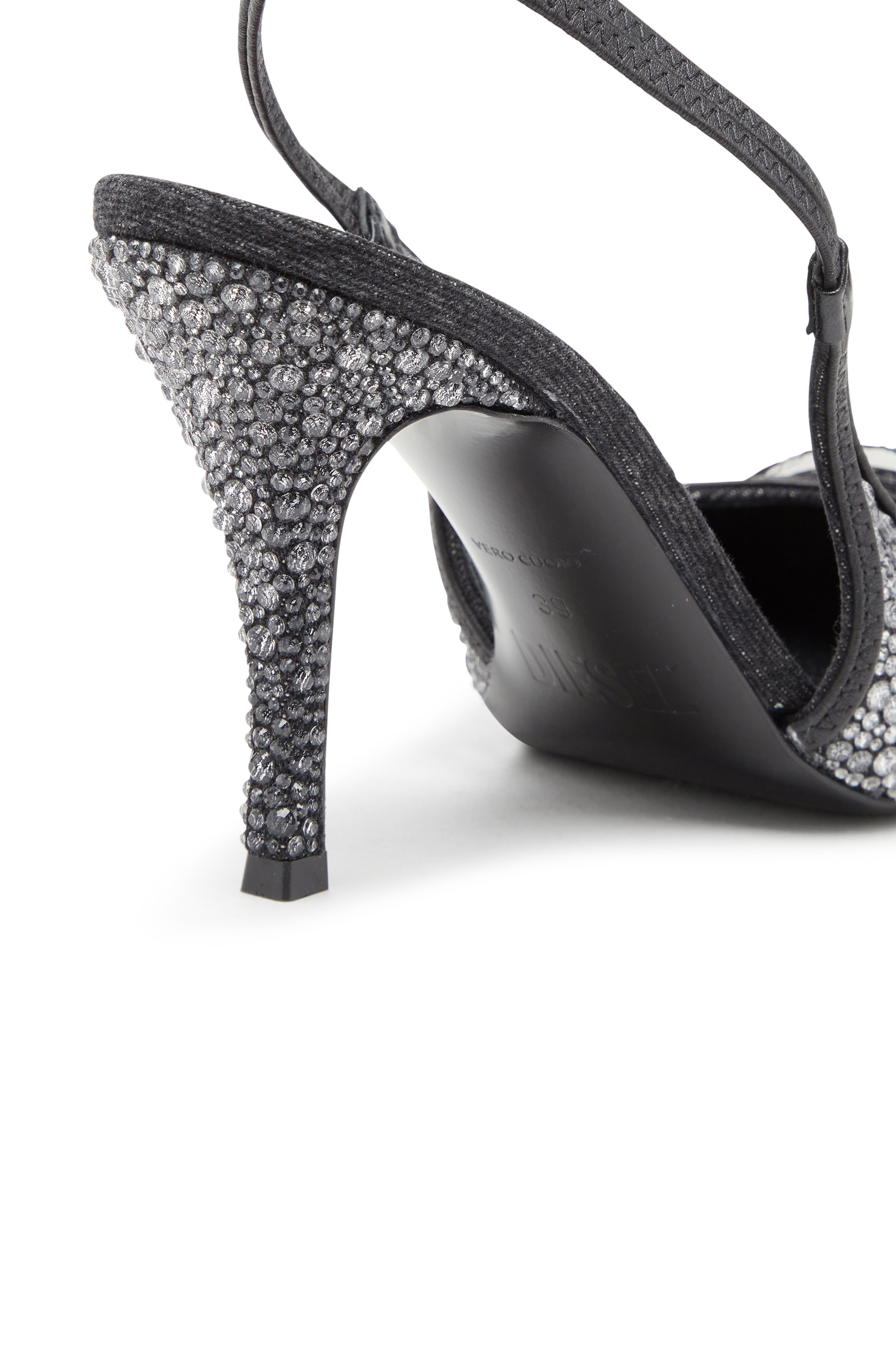 Diesel - D-VENUS SB, Donna D-Venus-Slingback in denim e strass in Nero - Image 5