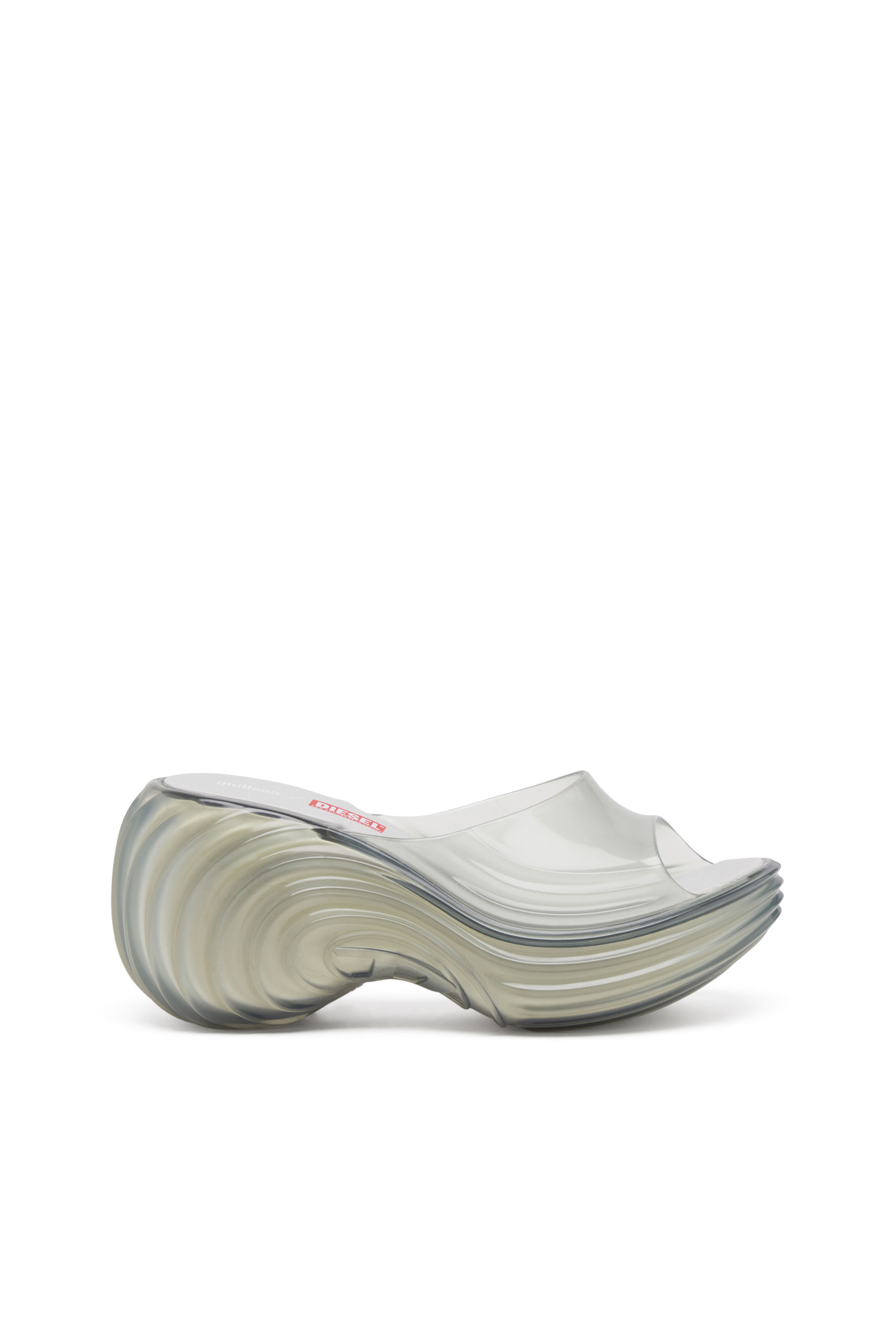 Diesel - MELISSA QUANTUM PLATFORM, Damen Plateau-Pantolette aus Melflex® in Hellgrau - 1