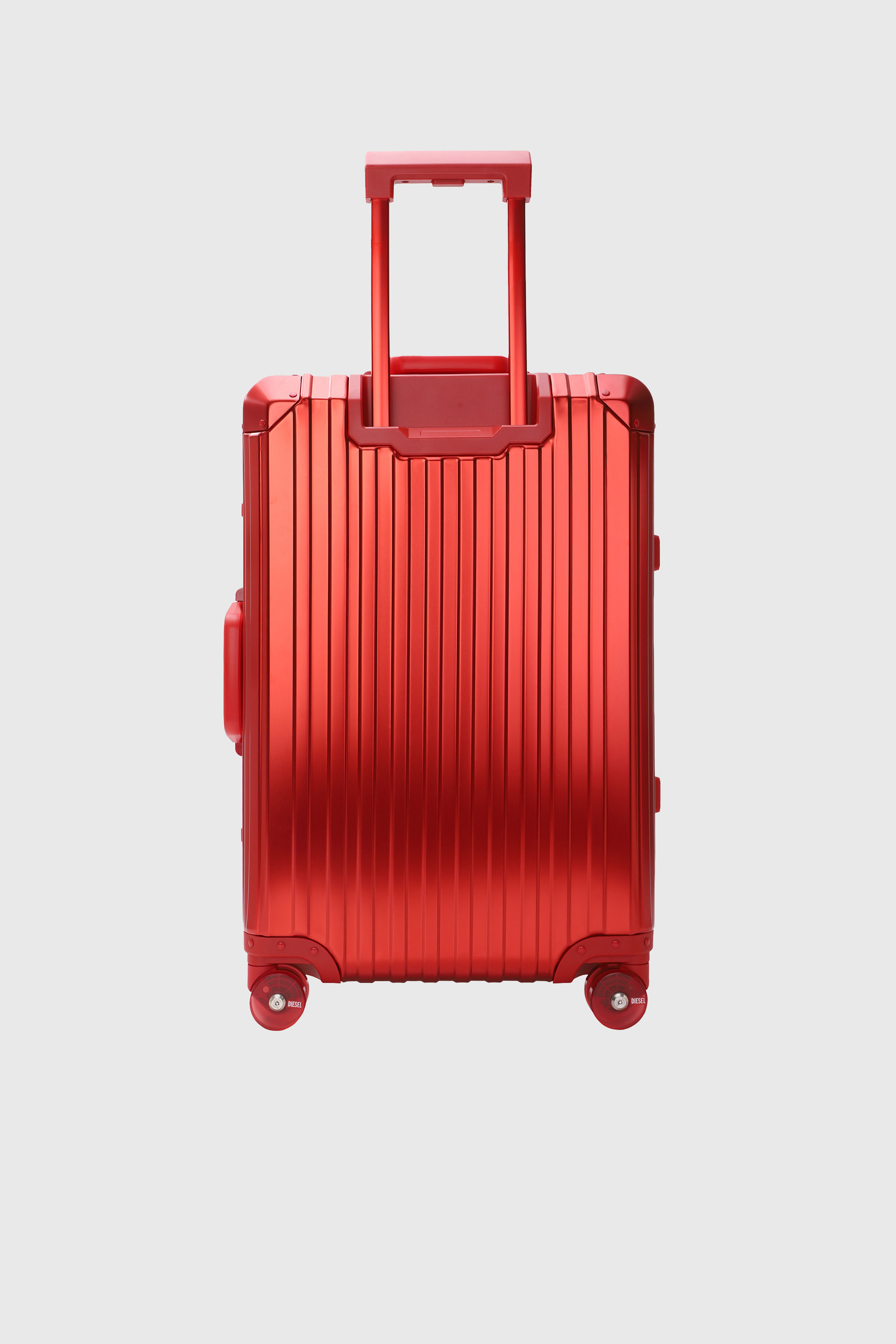 Diesel - DIESEL ALUMINUM TROLLEY- DSL002, Valigia in alluminio taglia M Unisex in Rosso - 2