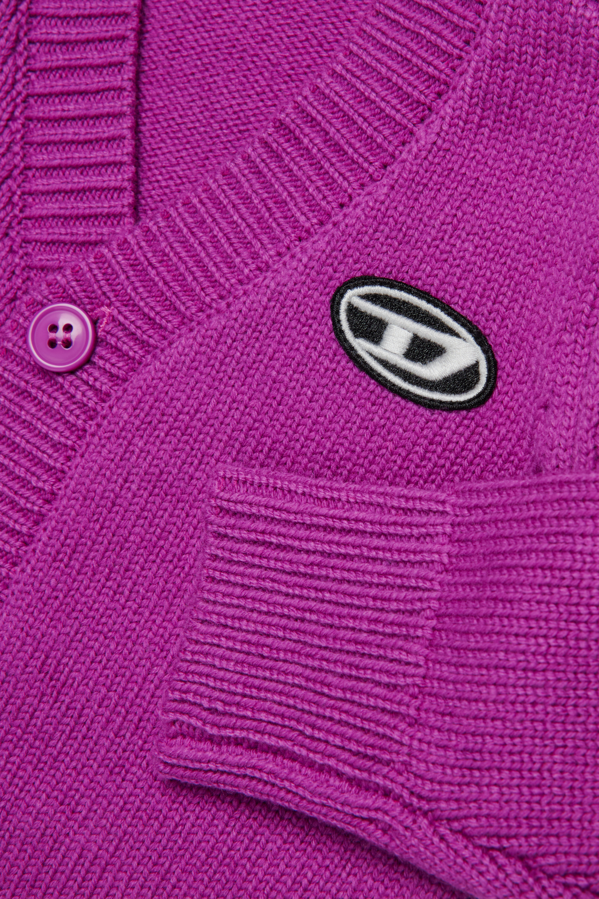 Diesel - KLONCARDIGANB, Unisex Cardigan aus Wollmischung in Violett - 4