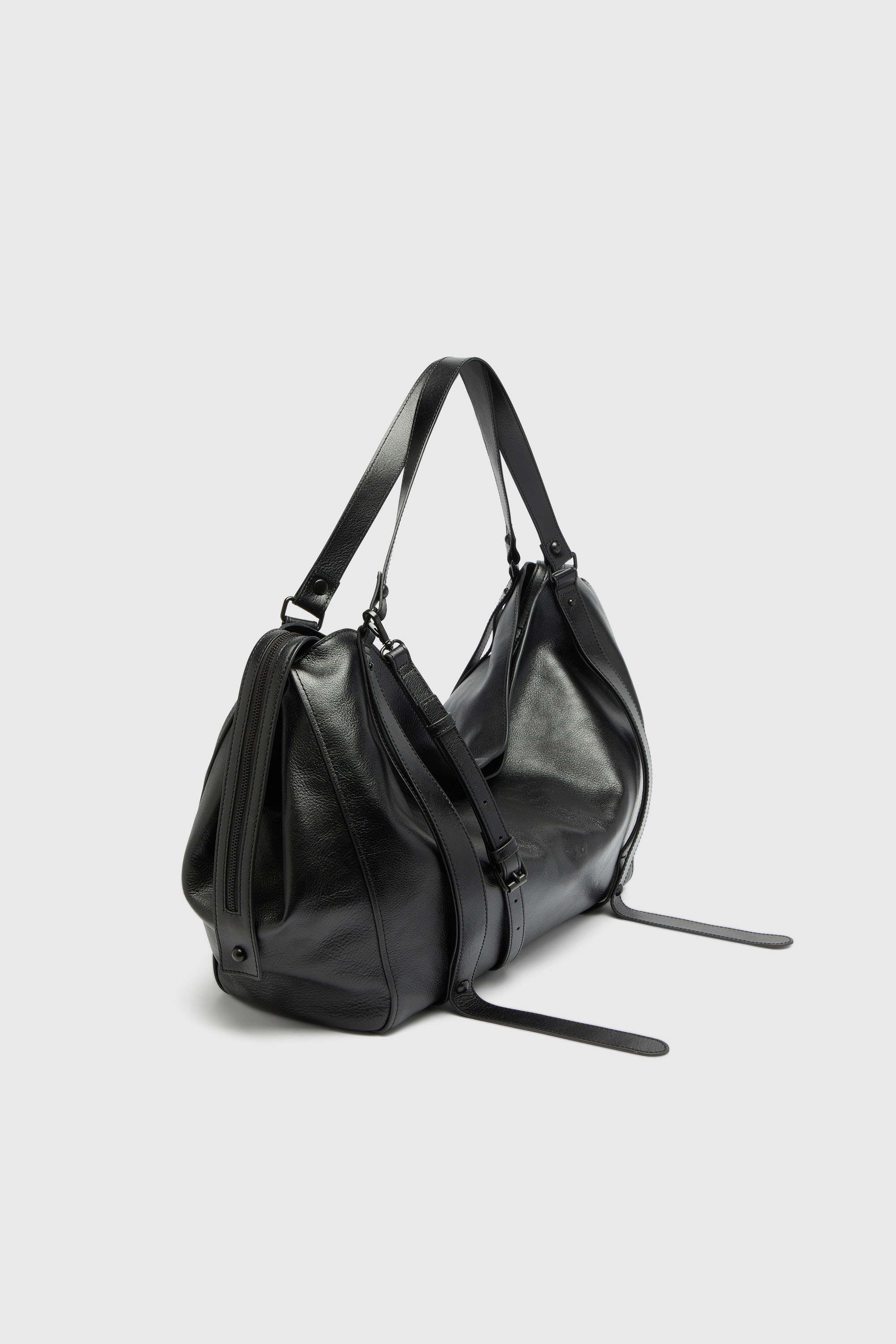 Diesel - D-ONE DUFFLE 48H, D-One-Borsa duffle in pelle Unisex in Nero - 4