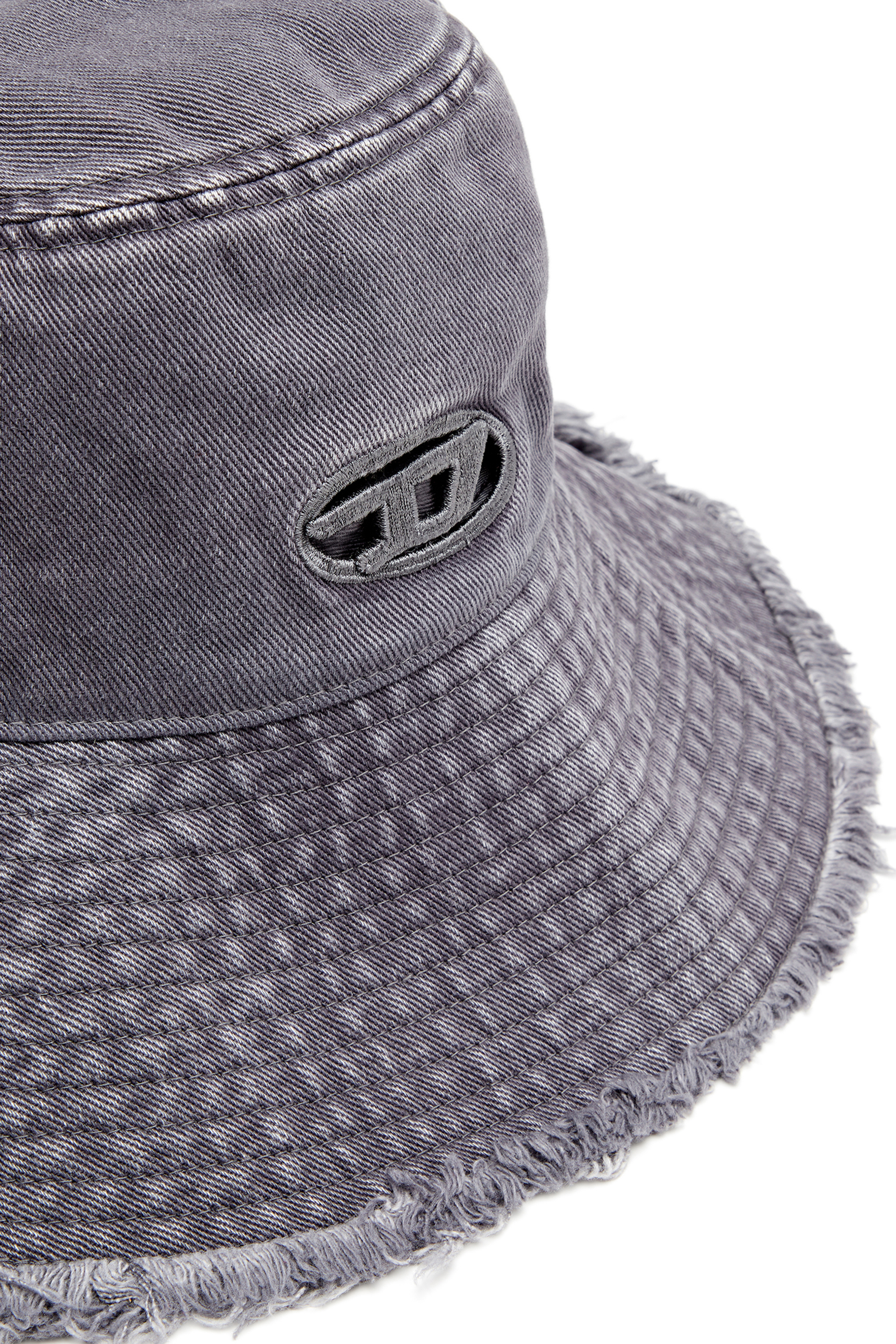 Diesel - C-BUCKET-UTLT, Cappello bucket con logo cut-out ricamato Donna in Grigio - 3