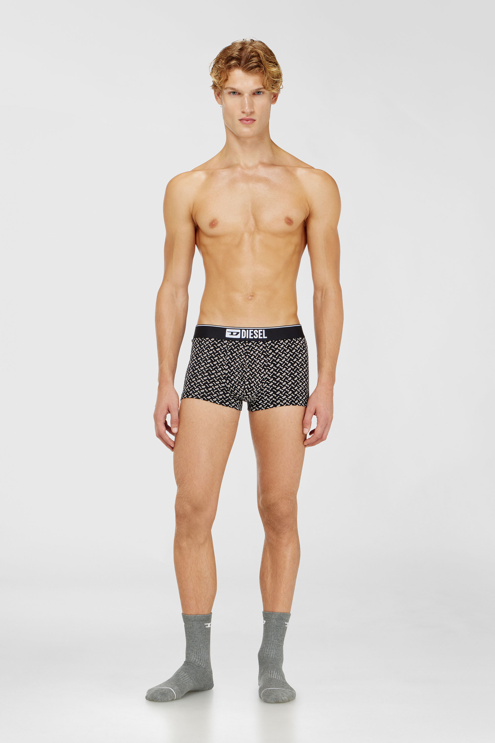 Diesel - DAMIEN-D-BOX-3PACK, Lot de trois trunks en coton stretch avec monogram Homme in ToBeDefined - 1