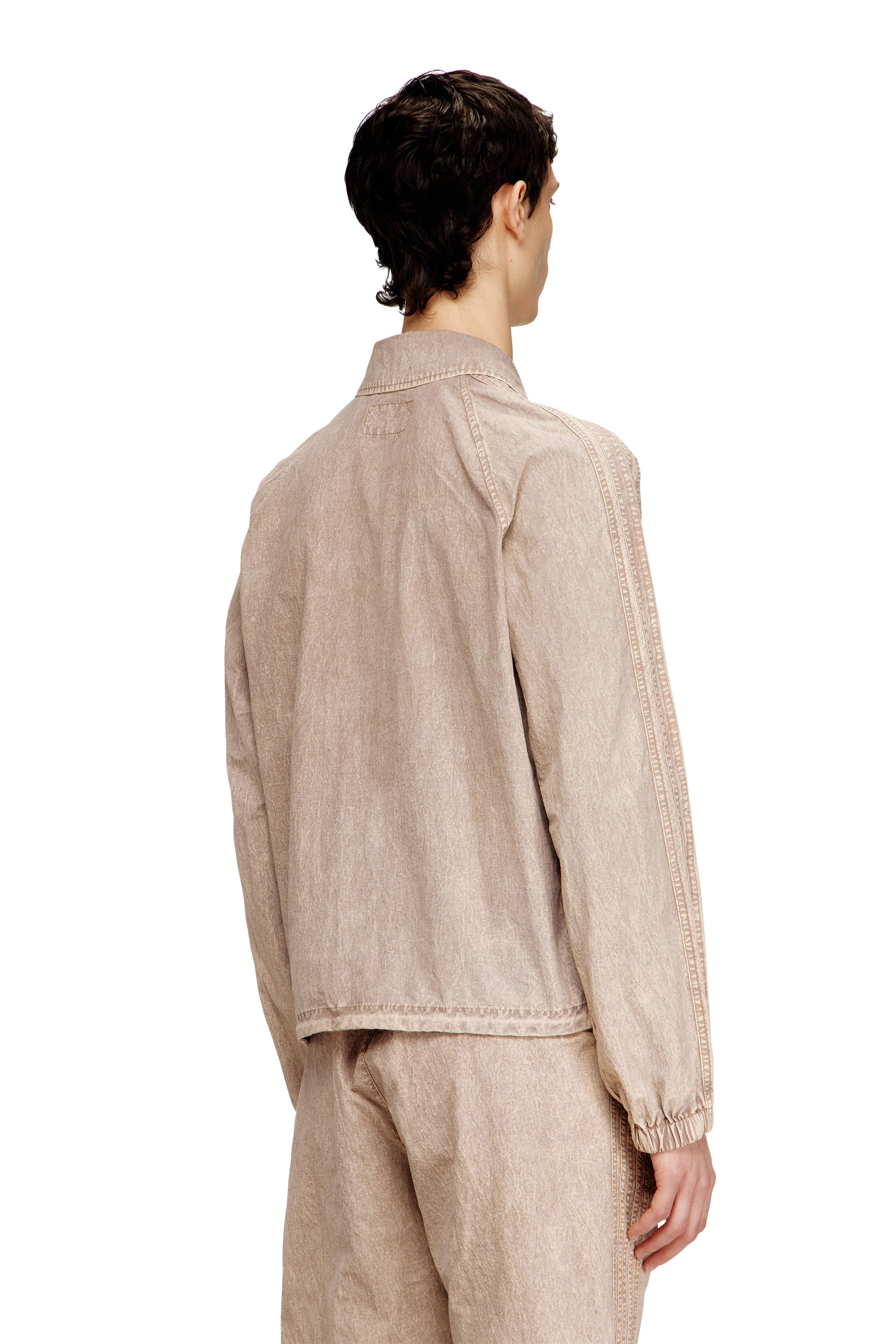 Diesel - J-FENIC-AG, Giacca in Taslan con bande sulle maniche Unisex in Marrone - 4