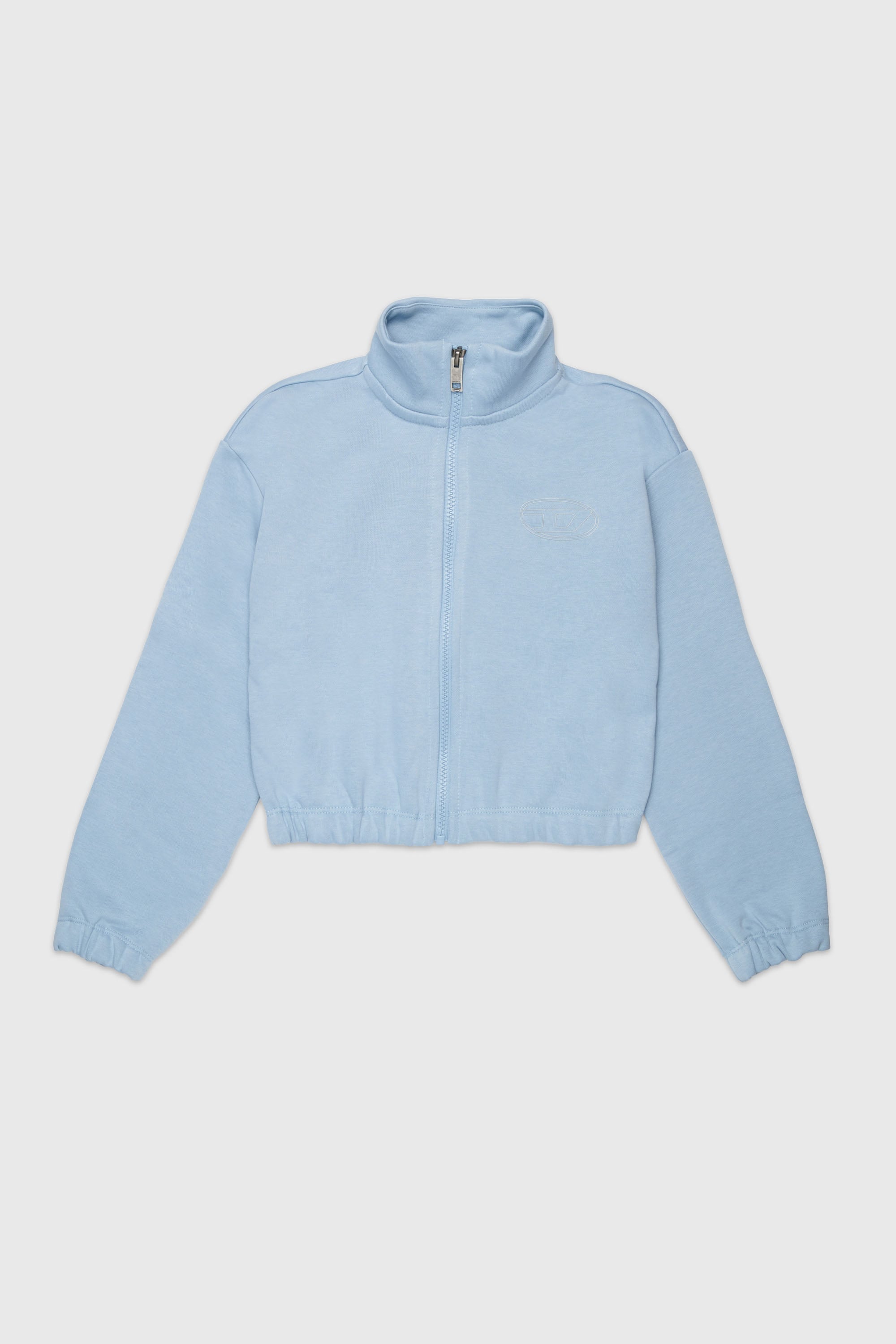 Diesel - SALILA, Felpa con zip e logo Oval D Donna in Blu - 1
