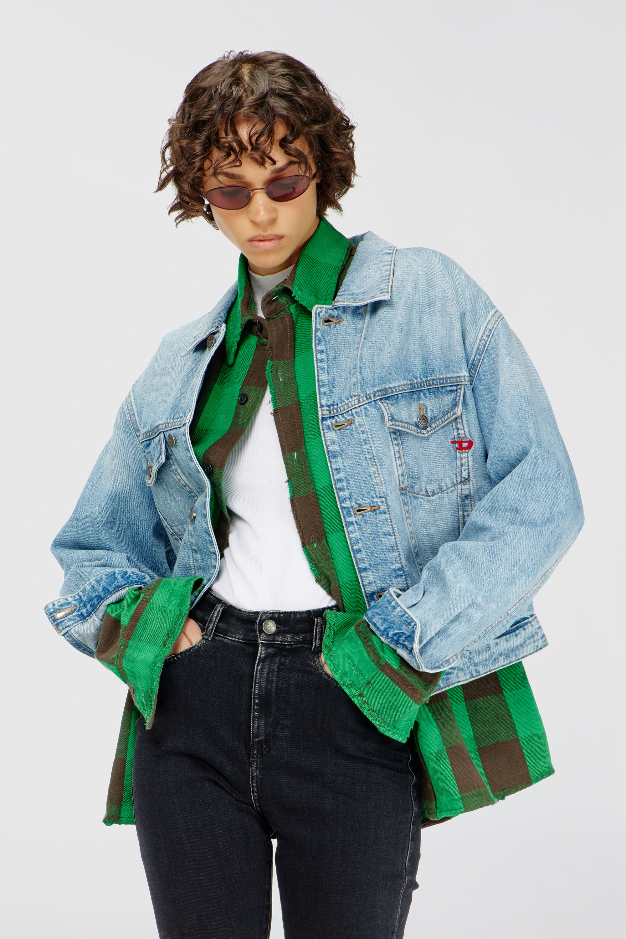 Diesel - D-RANGER, Giacca trucker in denim Unisex in Blu - 1