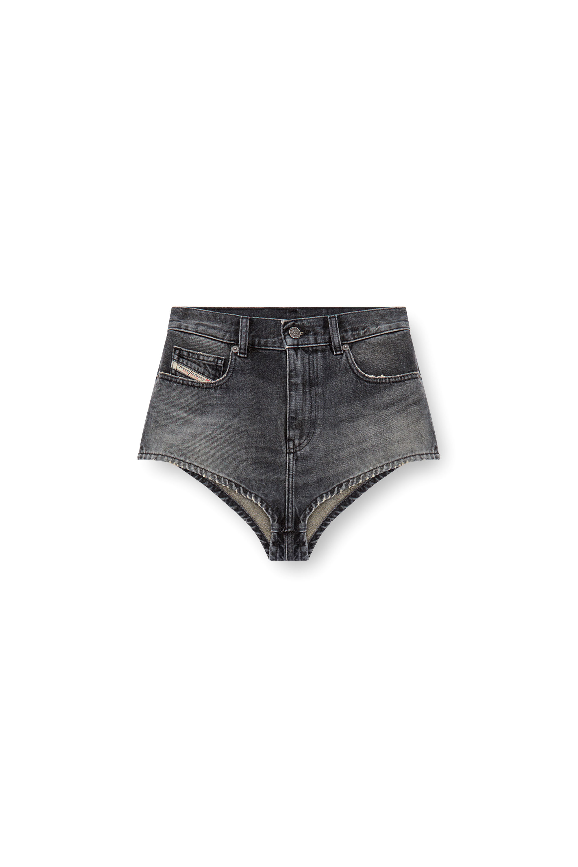 Diesel - DE-LUNAR, Femme Hot pants en denim in Noir - Image 5