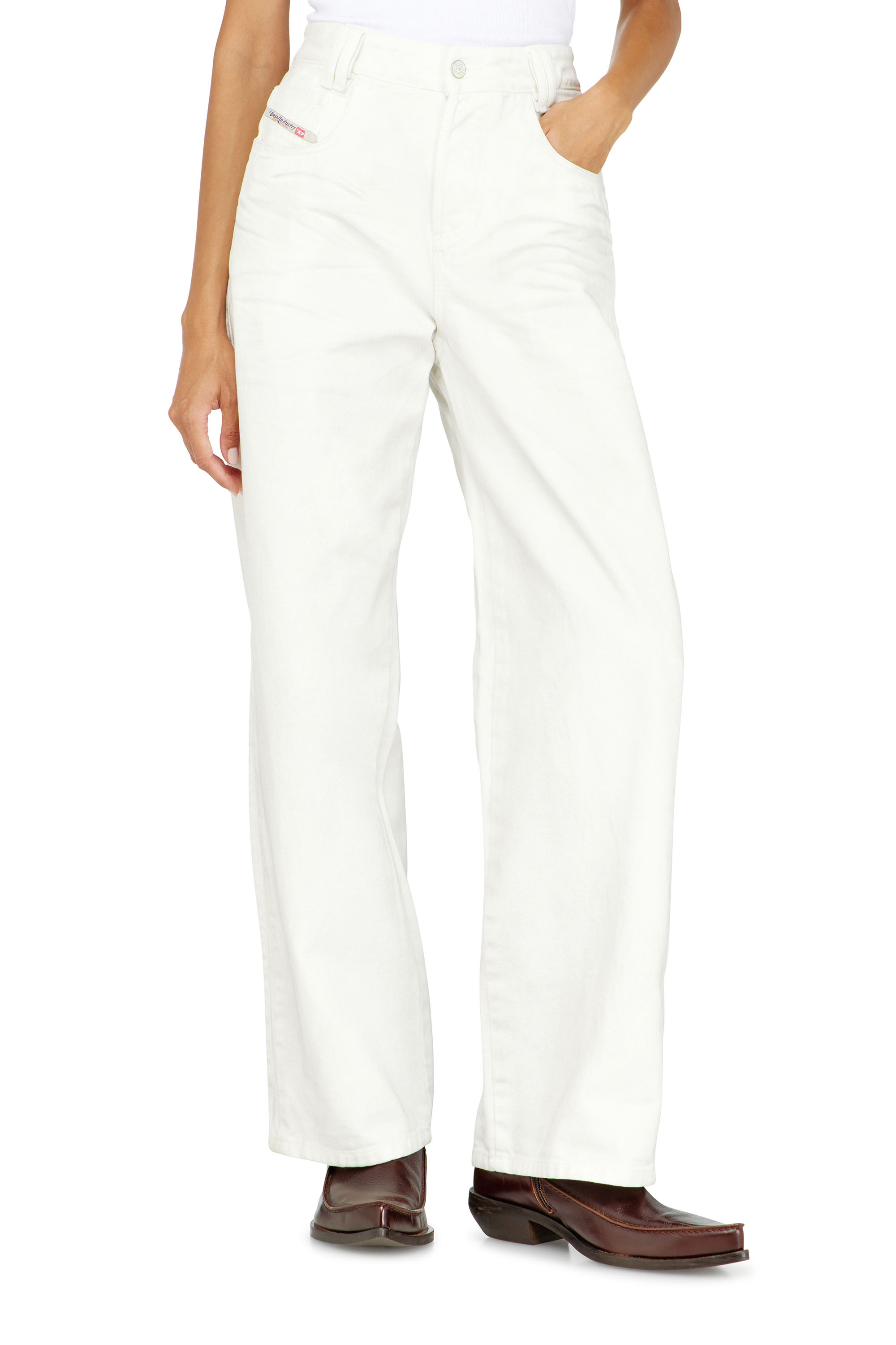 Diesel - Relaxed Jeans 1982 D-Hakou 007GG Mixte, Blanc - Image 1