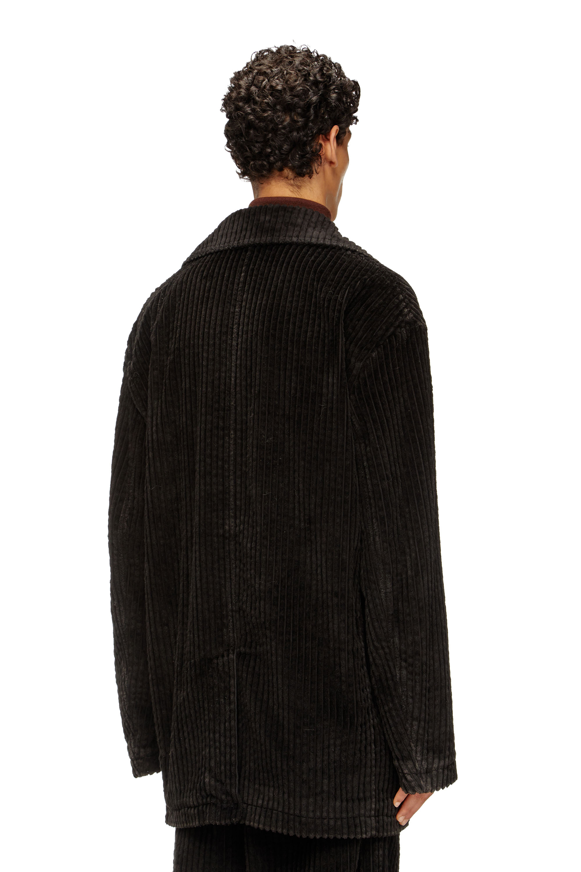 Diesel - W-OTIS, Caban en velours côtelé traité Homme in Marron - 4