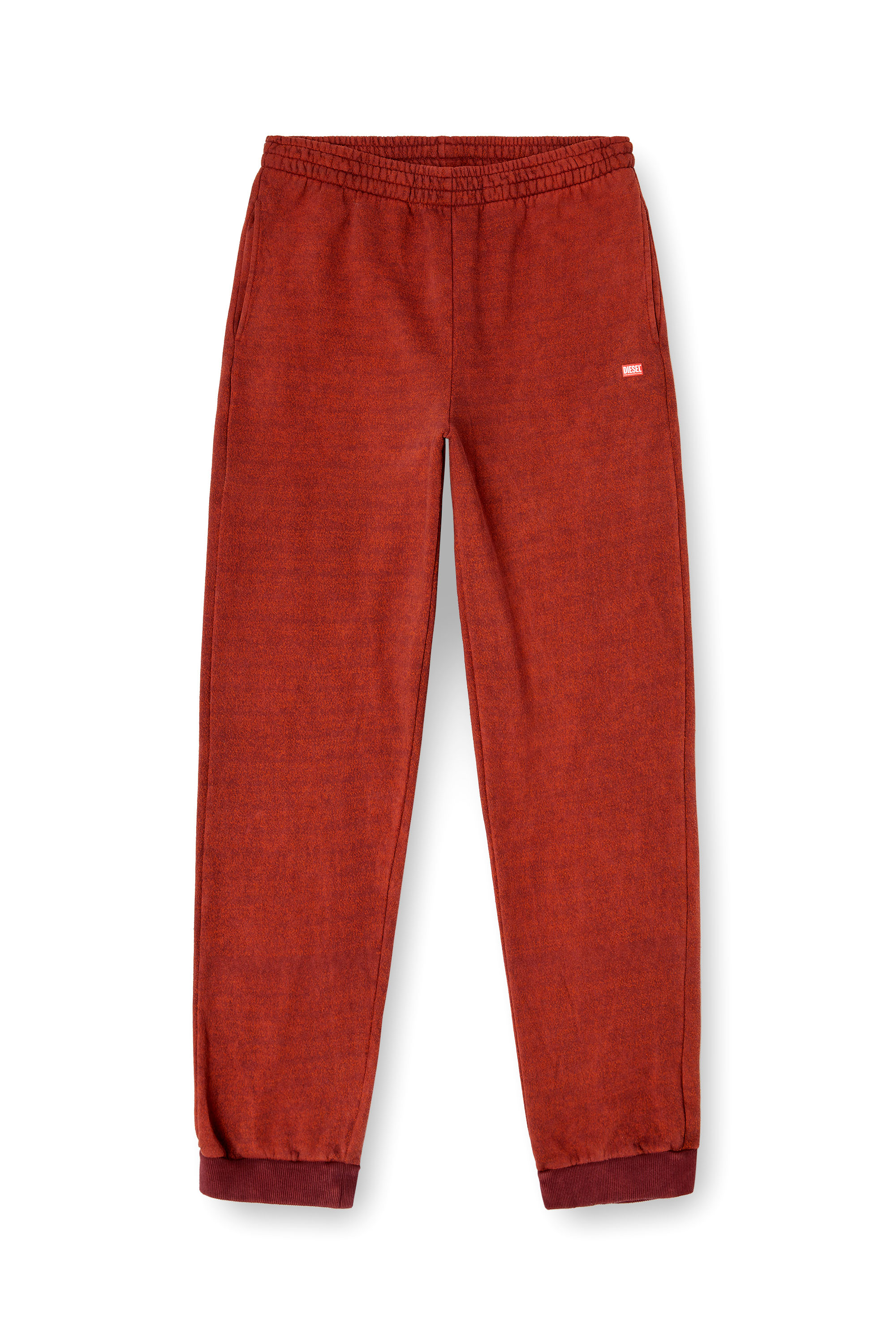 Diesel - P-MARKY-CUFF, Pantaloni con coulisse e rifinitura a costine Uomo in Rosso - 3