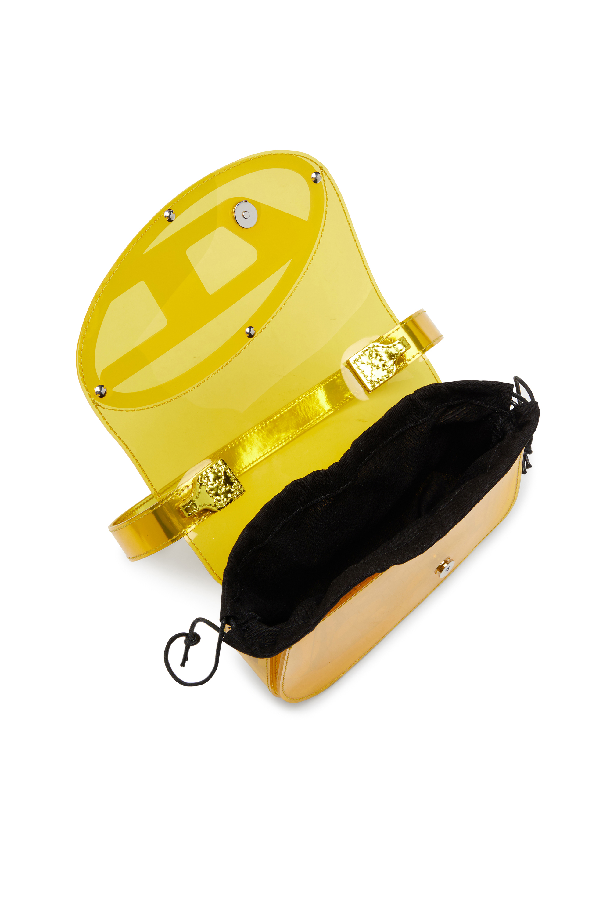 Diesel - 1DR, 1DR-Sac iconique &agrave; bandouli&egrave;re en TPU transparent Femme in Jaune - 3
