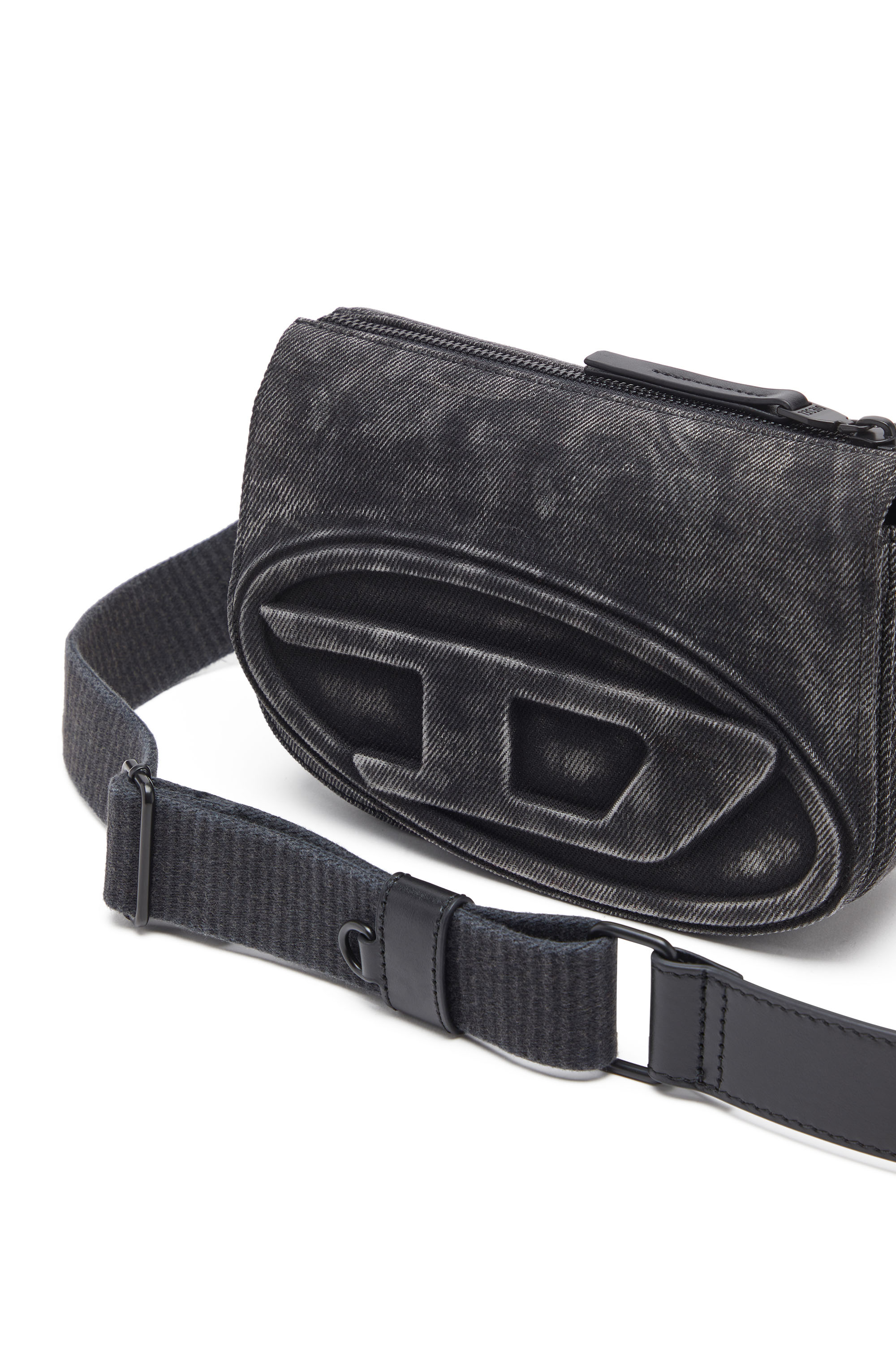 Diesel - 1DR CAMERA BAG, Herren 1DR-Camera Bag aus Stonewashed-Denim in Schwarz - 5