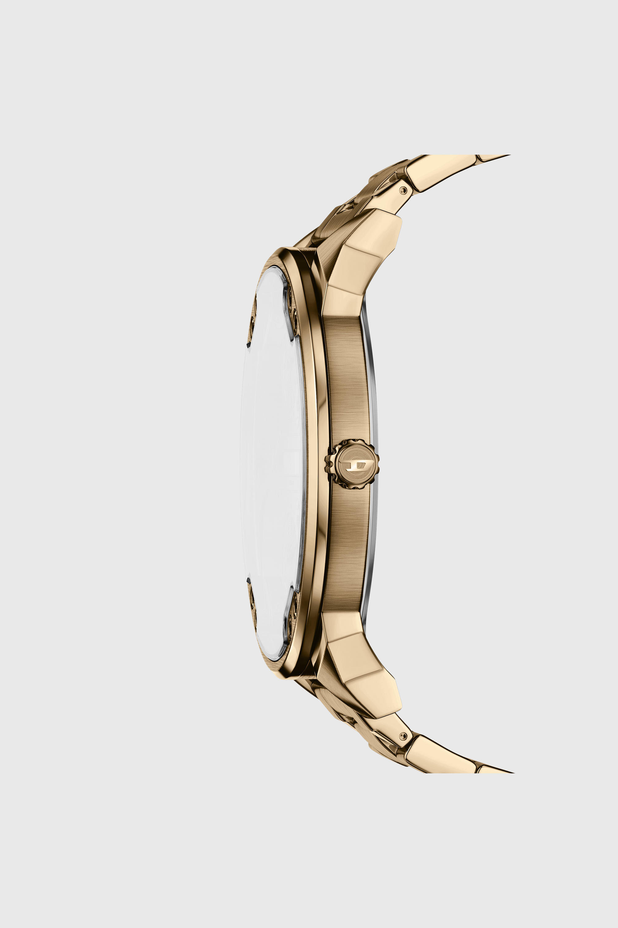 Diesel - DZ7497 WATCH, Herren Mr. Daddy Slim Uhr mit Datumsanzeige aus Edelstahl in Altgoldoptik in Gold - 2