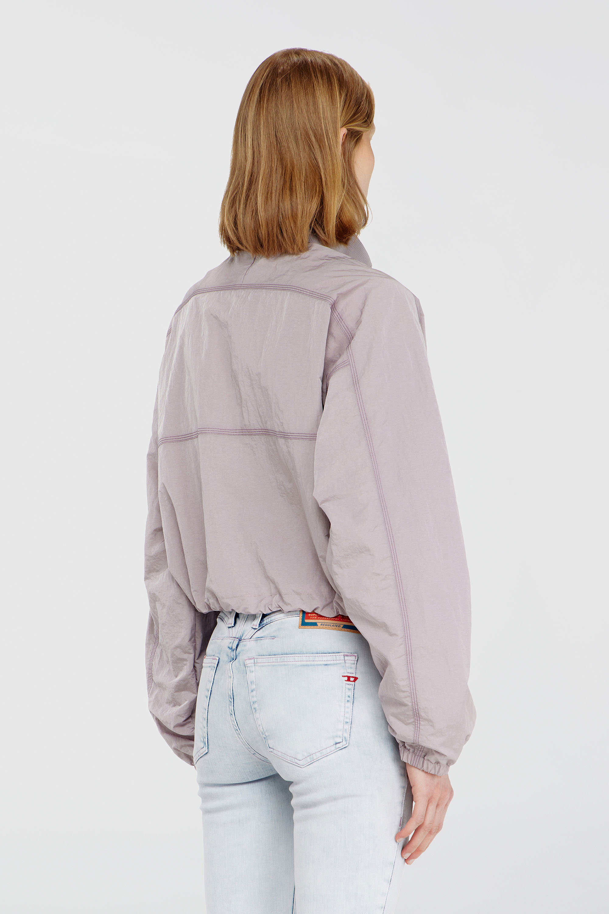 Diesel - G-ANOCK, Veste en nylon relaxed &agrave; col montant Femme in Violet - 4
