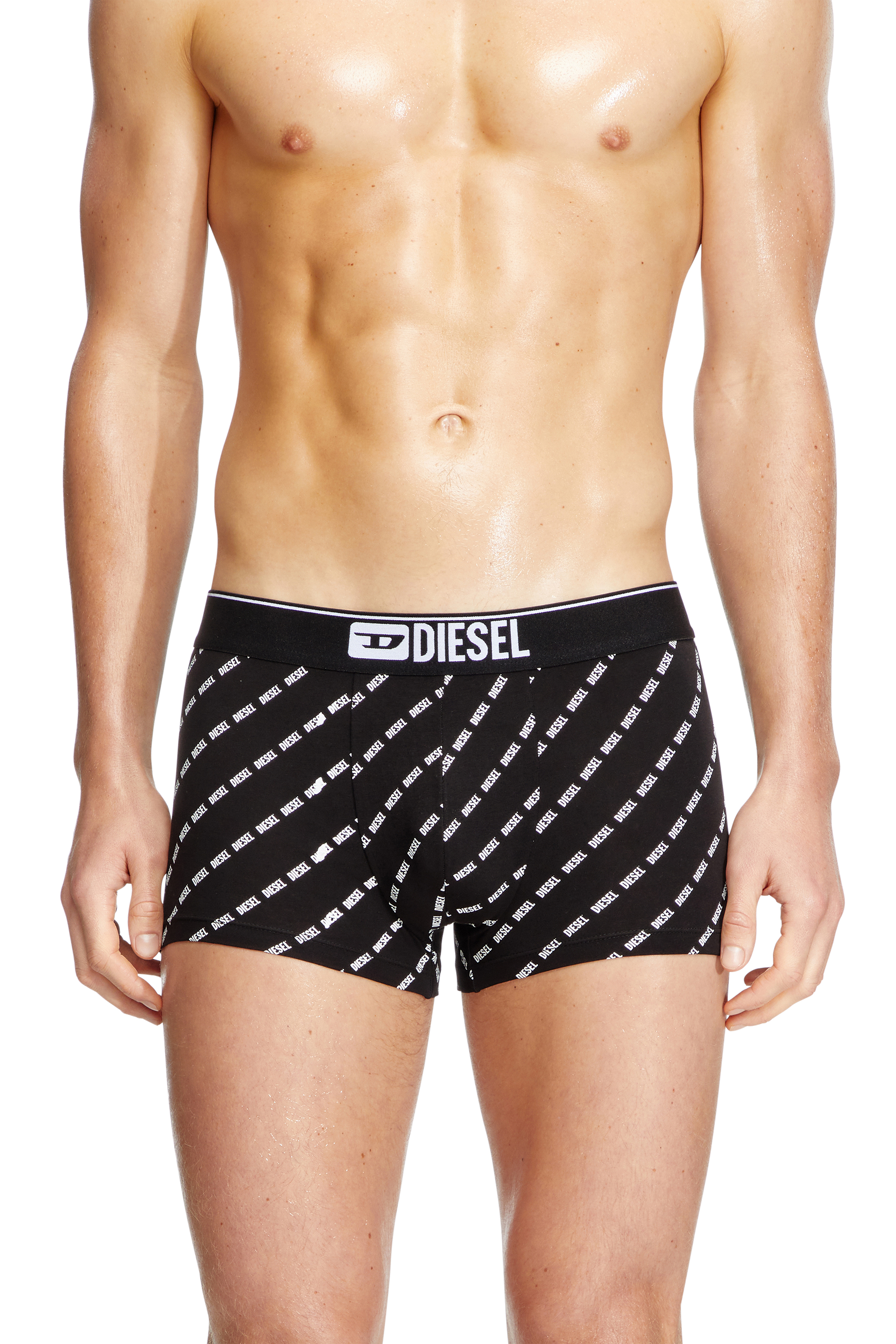 Diesel - DAMIEN, Boxer avec imprimé monogram Homme in Noir - 1