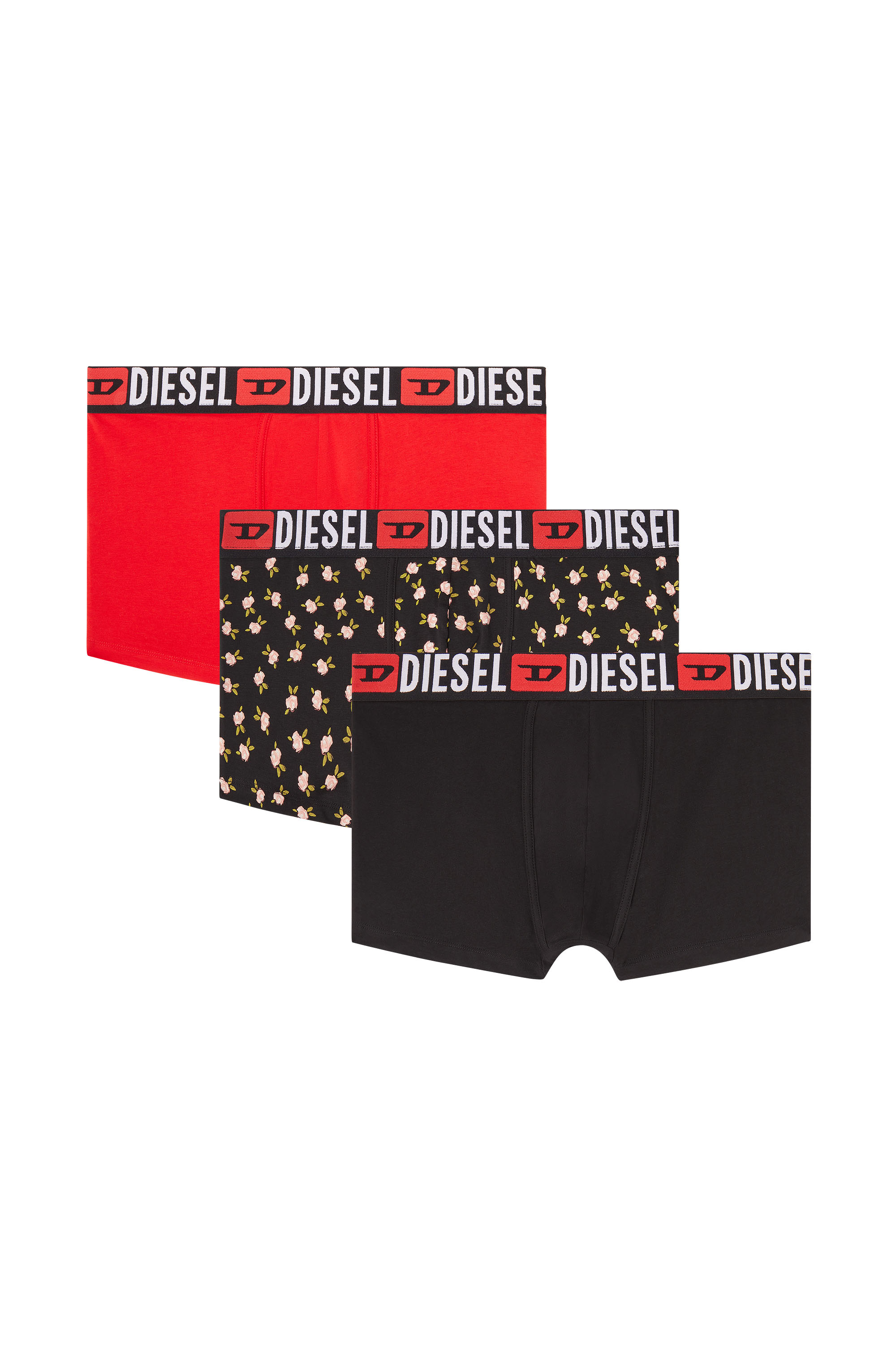 Diesel - UMBX-DAMIENTHREEPACK, Lot de trois trunks en coton stretch &agrave; motif floral Homme in ToBeDefined - 1
