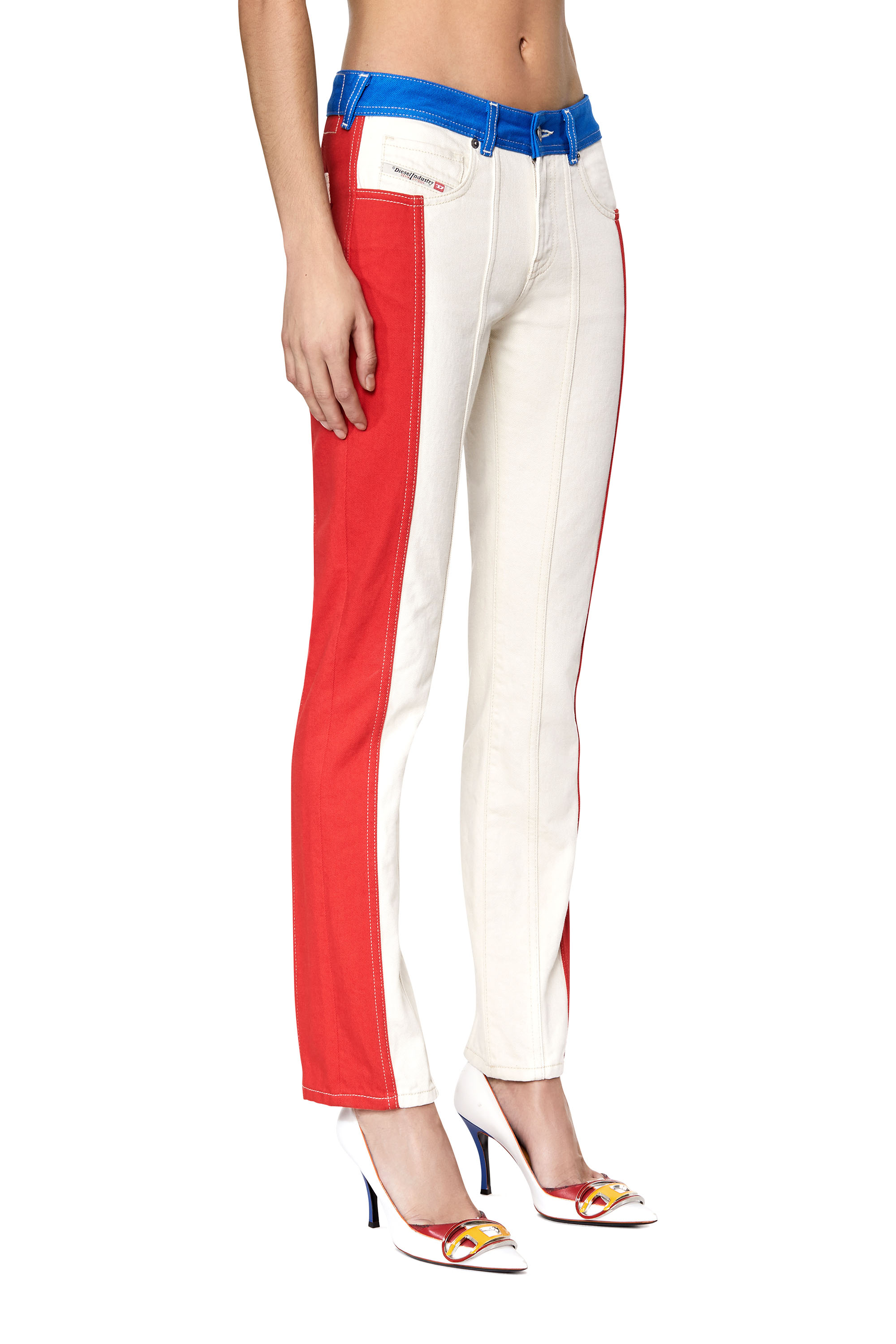 Diesel - 2002 0EIAR Straight Jeans, Bianco/Rosso - Image 3