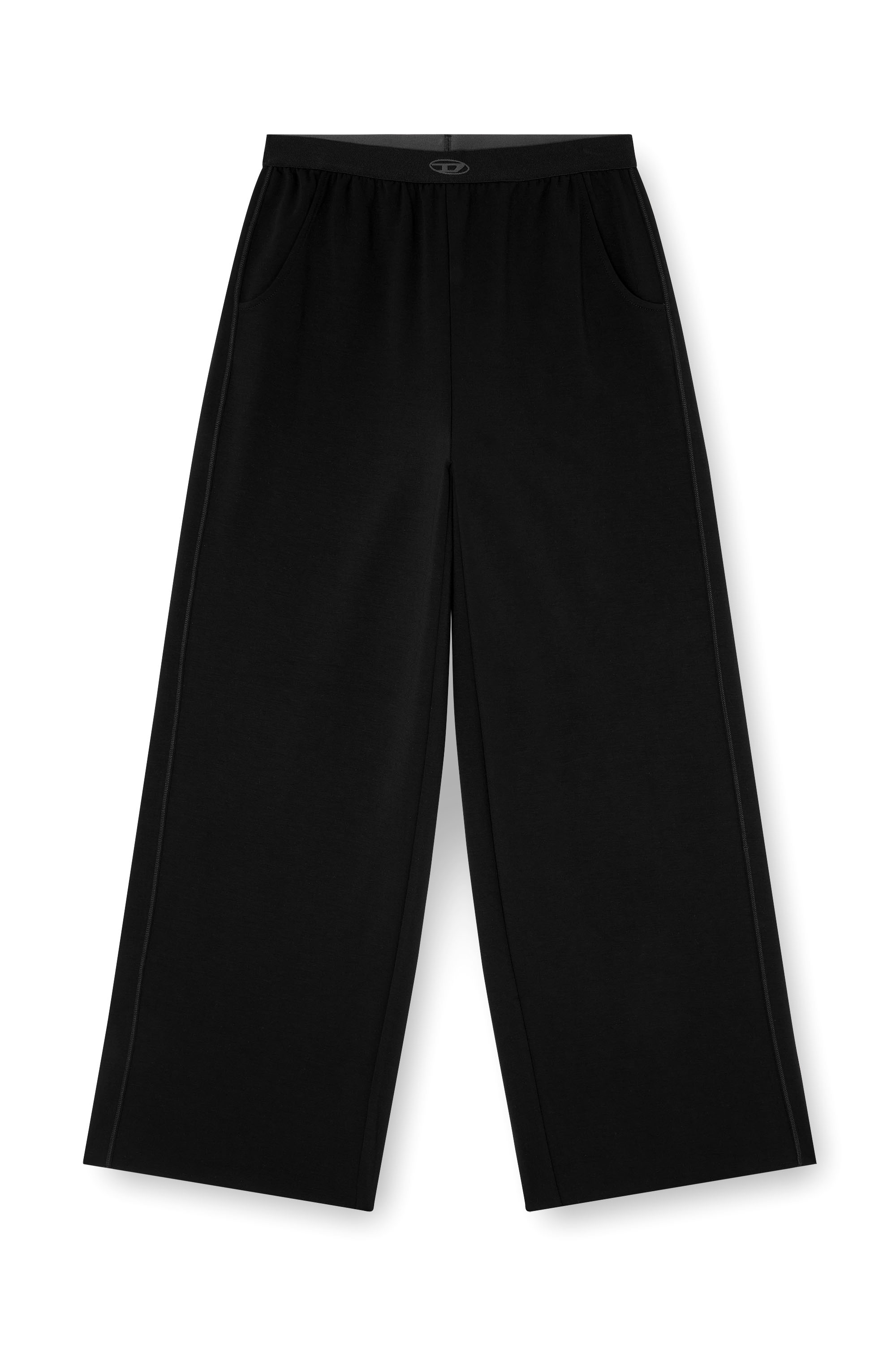 Diesel - ALYSA-UTLT, Damen Track pants aus leichtem stretch scuba in Schwarz - 2
