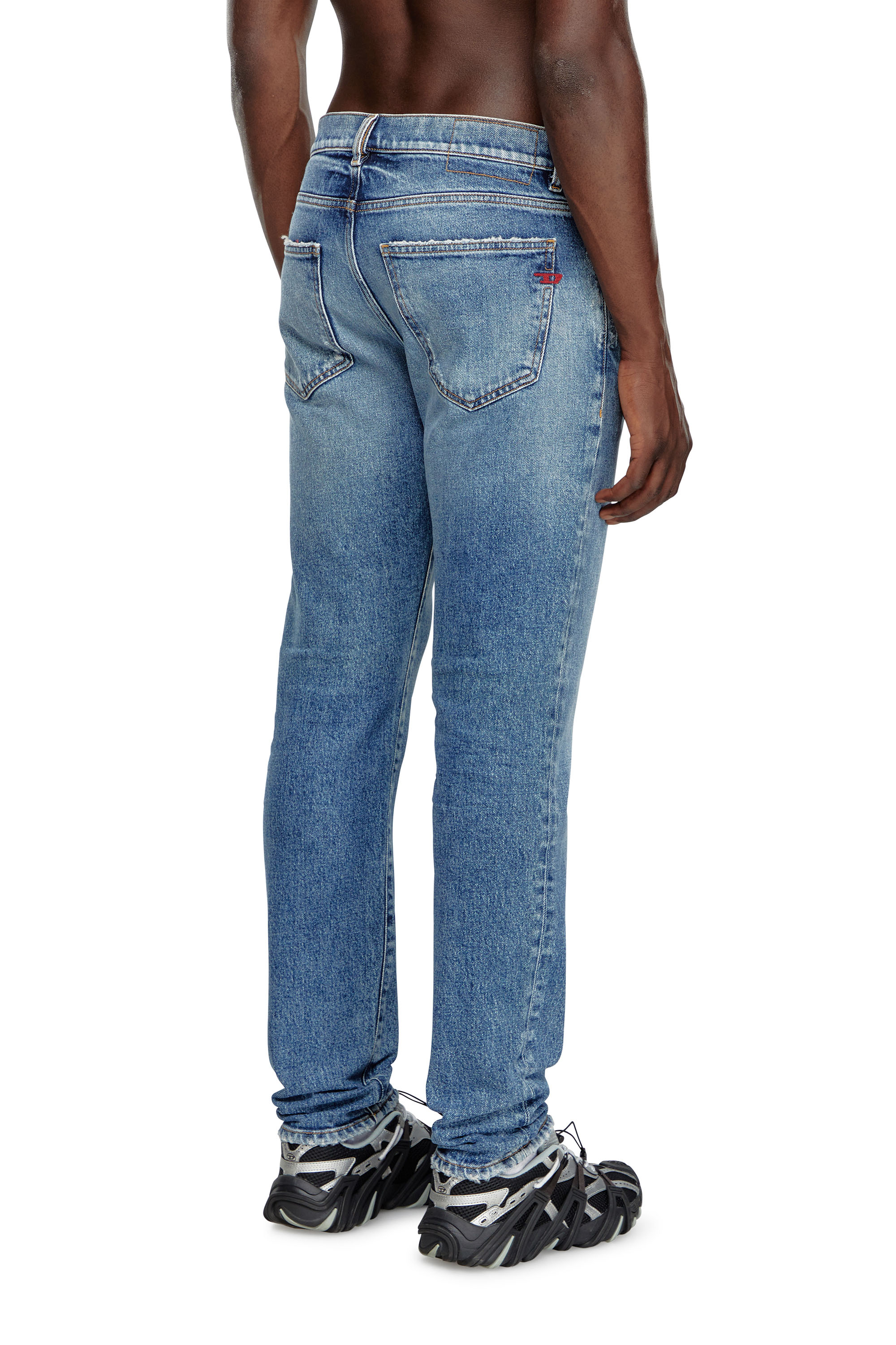 Diesel - Uomo Slim Jeans 2019 D-Strukt 09F16, Blu medio - Image 3