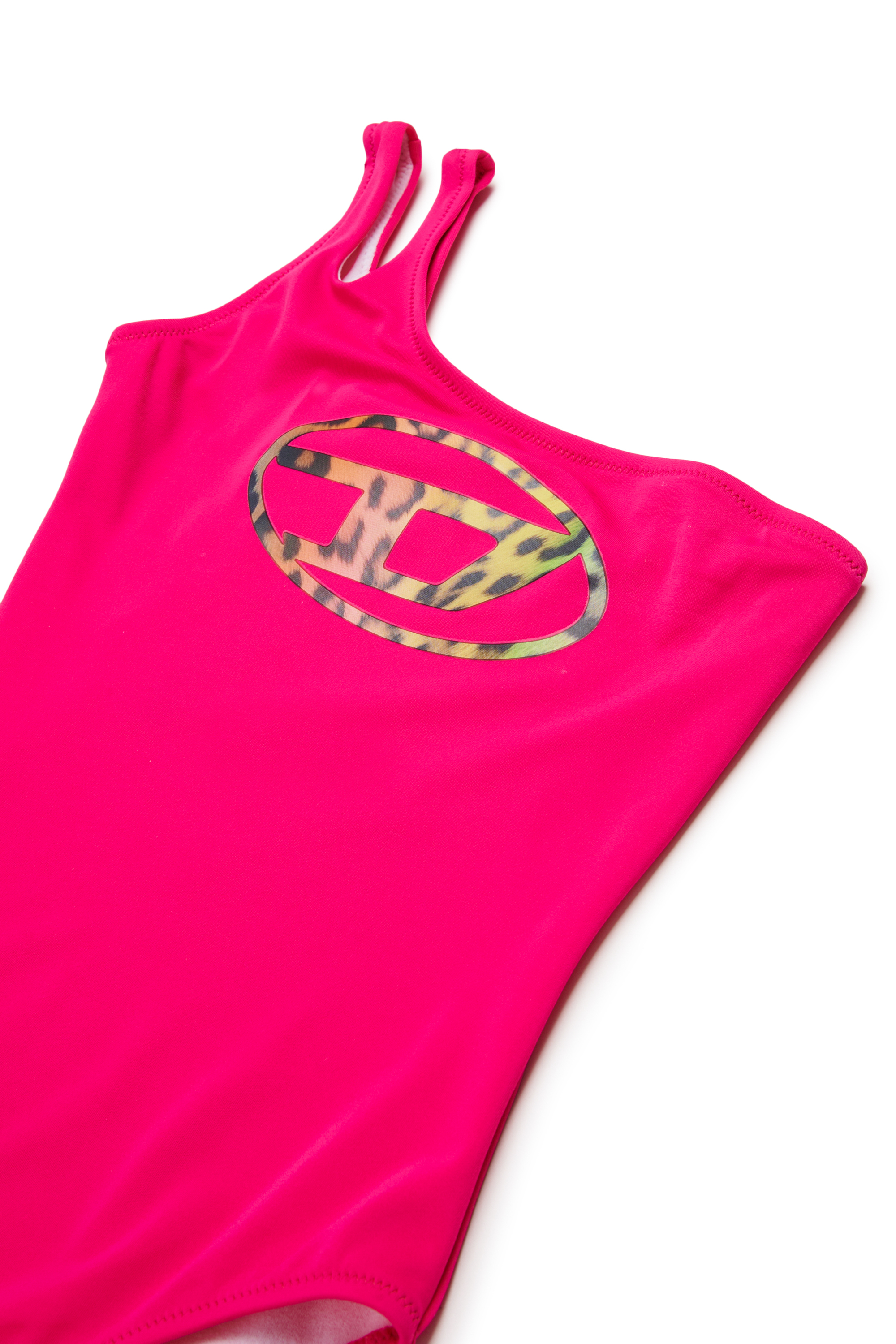 Diesel - MILEO, Damen Badeanzug mit Animalier-Logo in Rosa - 3