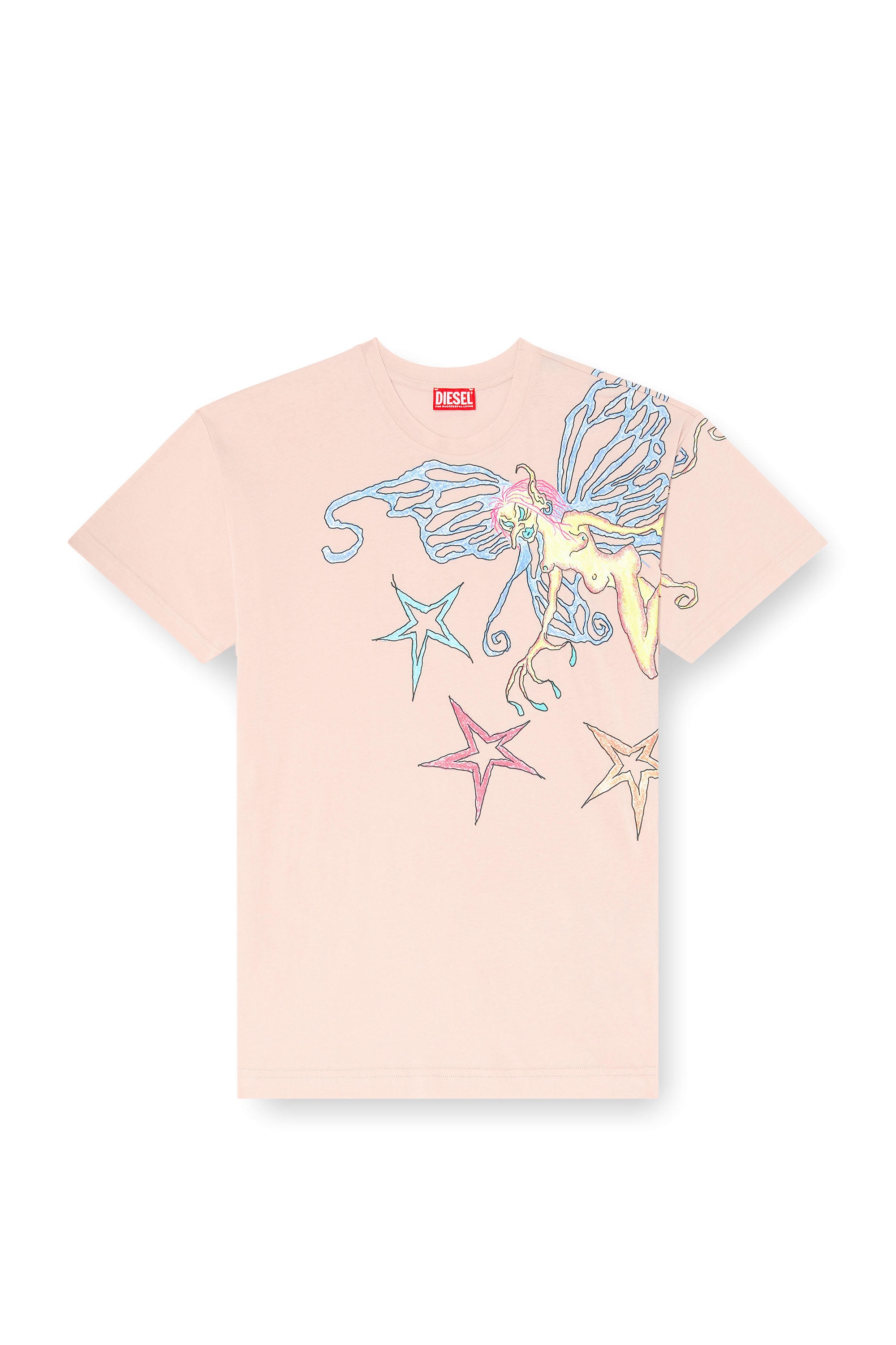Diesel - T-BUXT-Q1, T-shirt con stampa grafica Donna in Rosa - 3