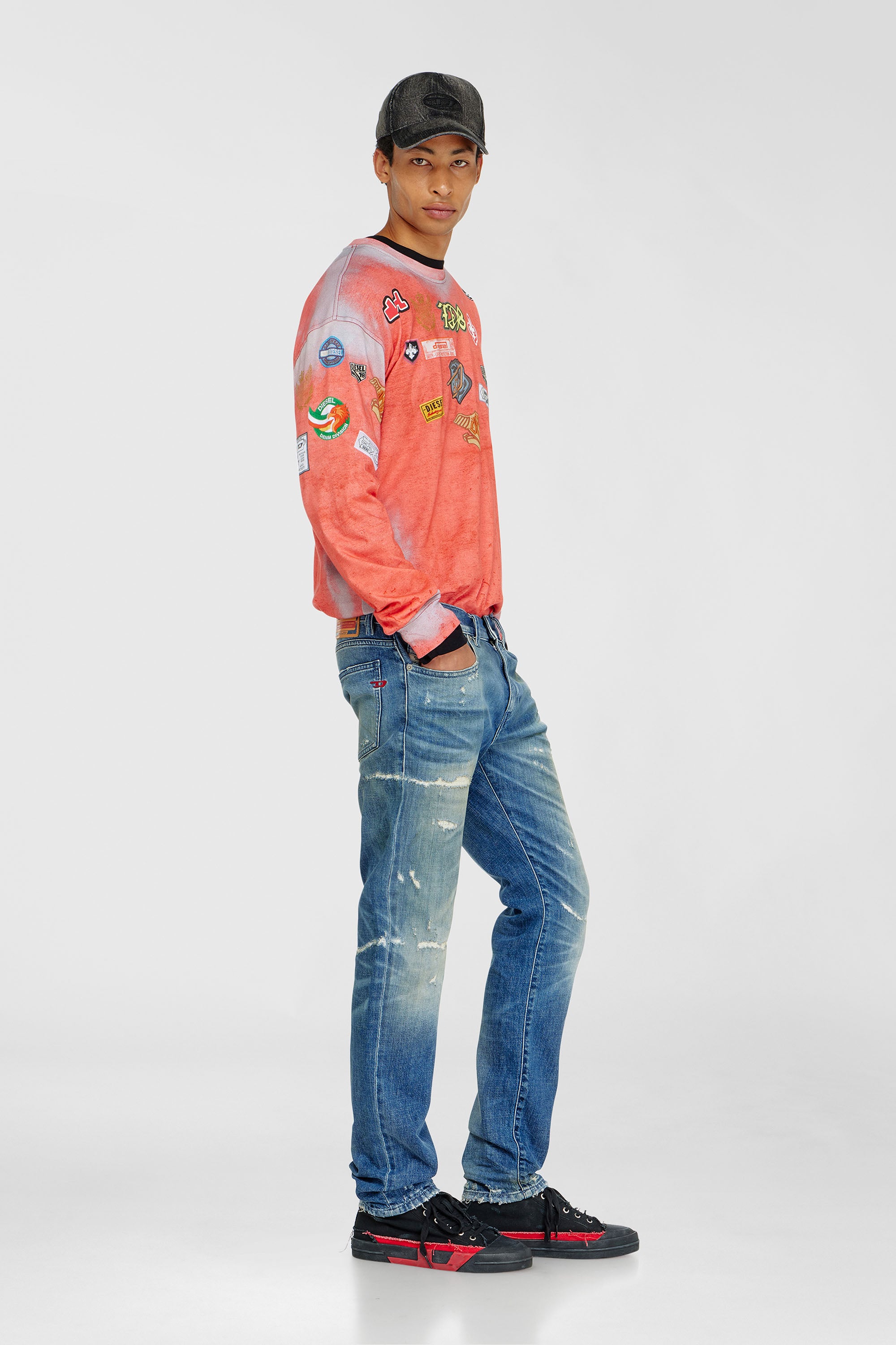 Diesel - Herren Slim Jeans 2019 D-Strukt 007EN, Mittelblau - 2