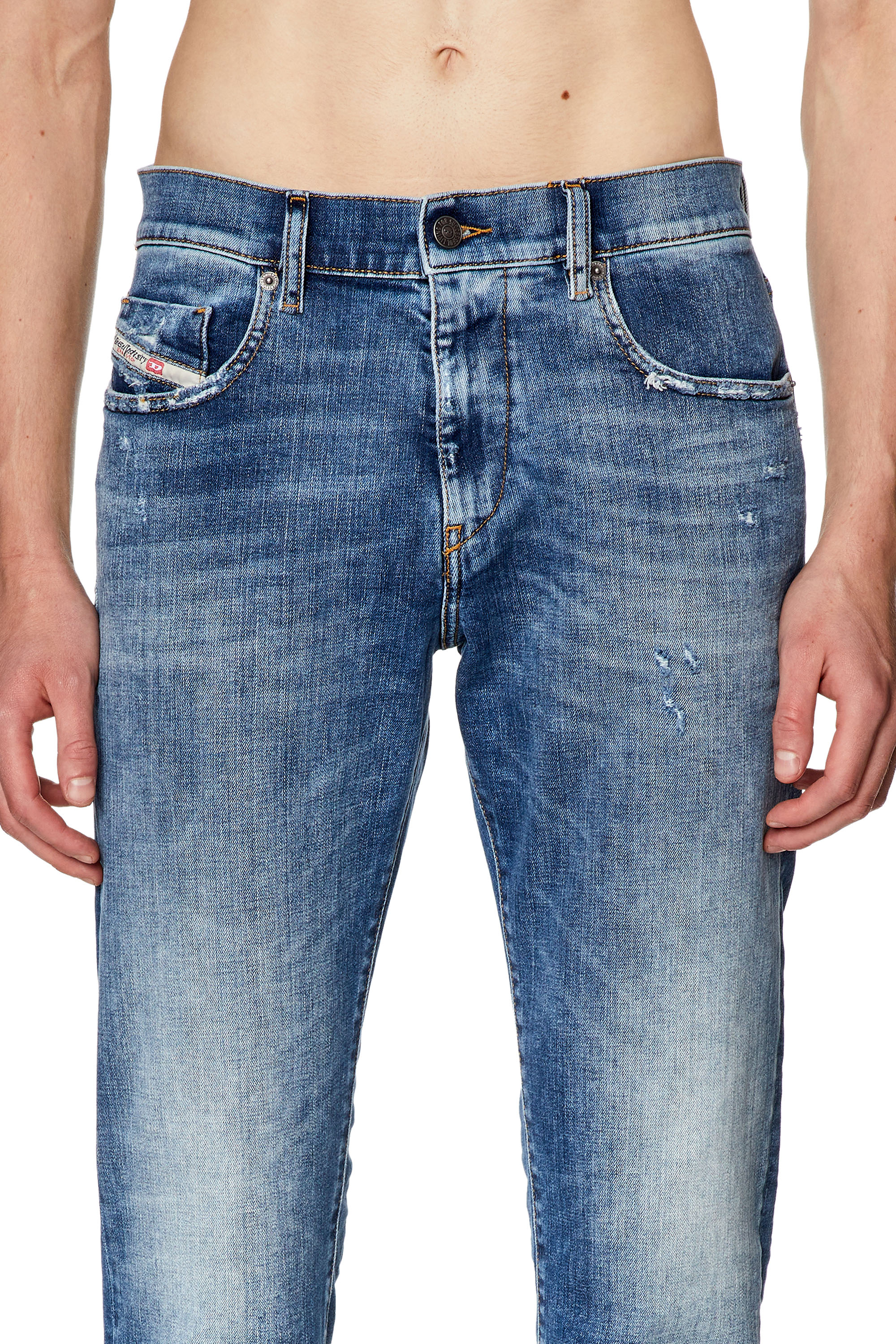 Diesel - Slim Jeans 2019 D-Strukt 09G32, Bleu moyen - Image 4