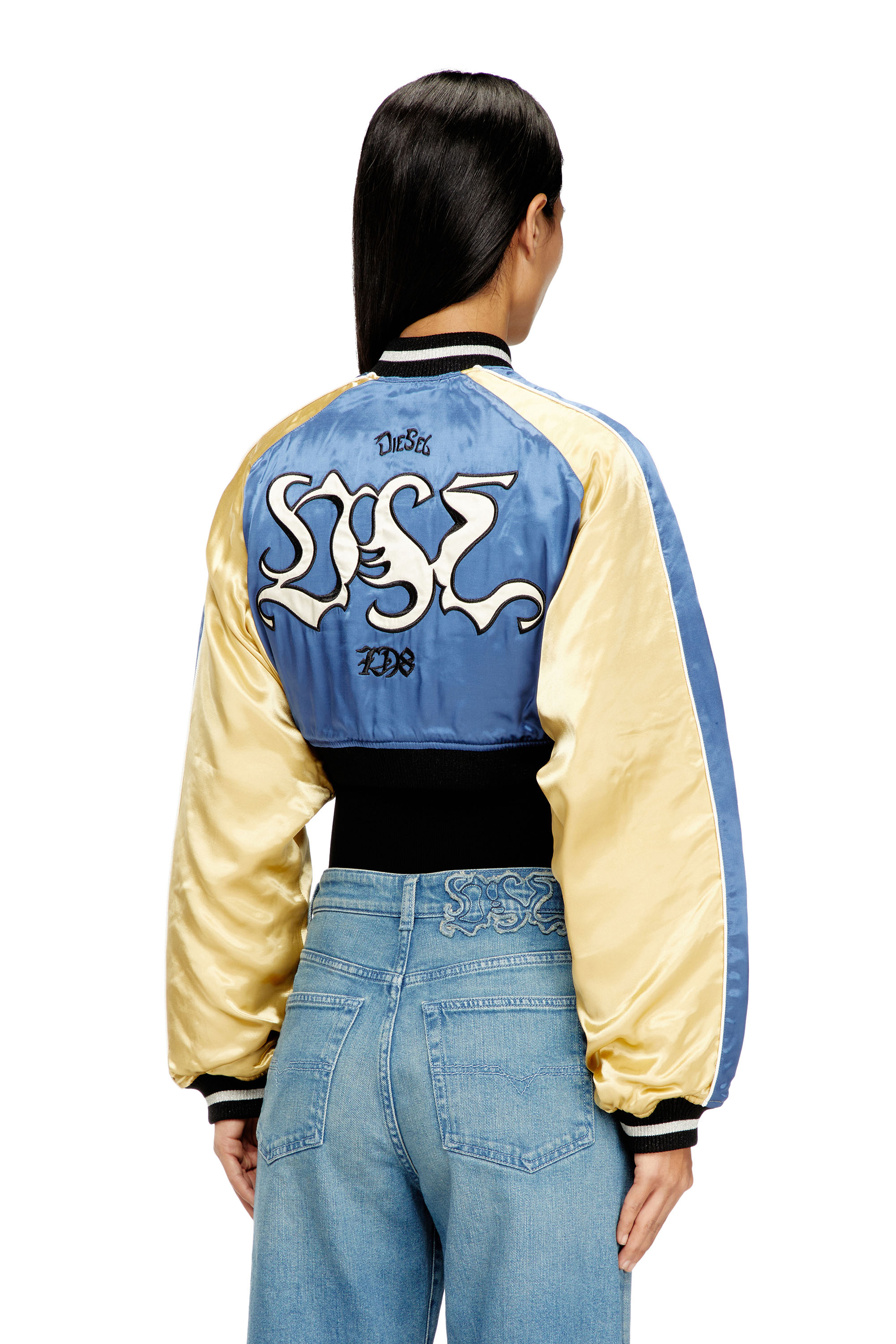 Diesel - G-OSPEL-CP, Veste souvenir courte en satin Femme in ToBeDefined - 4