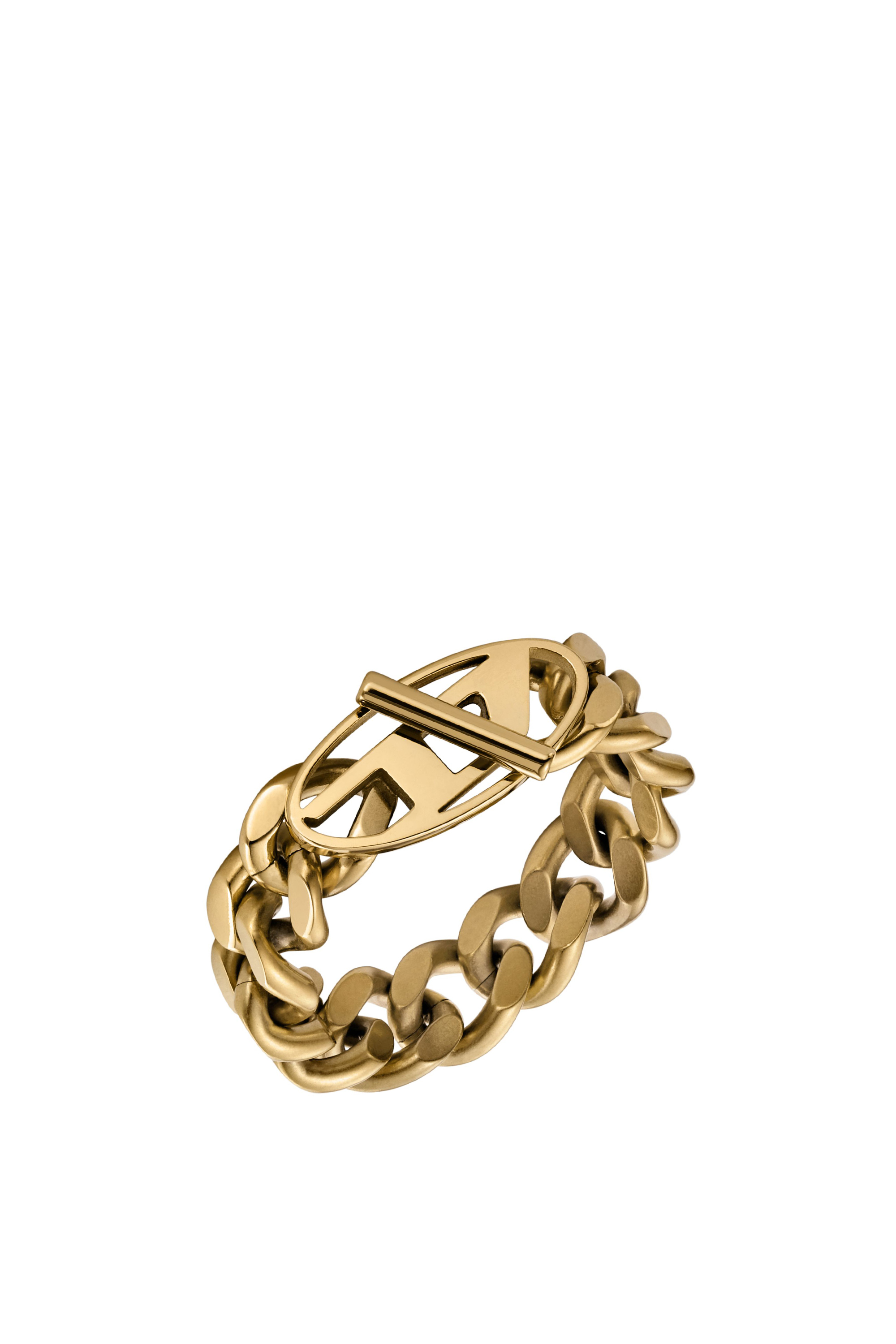 Diesel - DX1568710 JEWEL, Anello a catena morbida in acciaio inossidabile dorato Unisex in Oro - 1