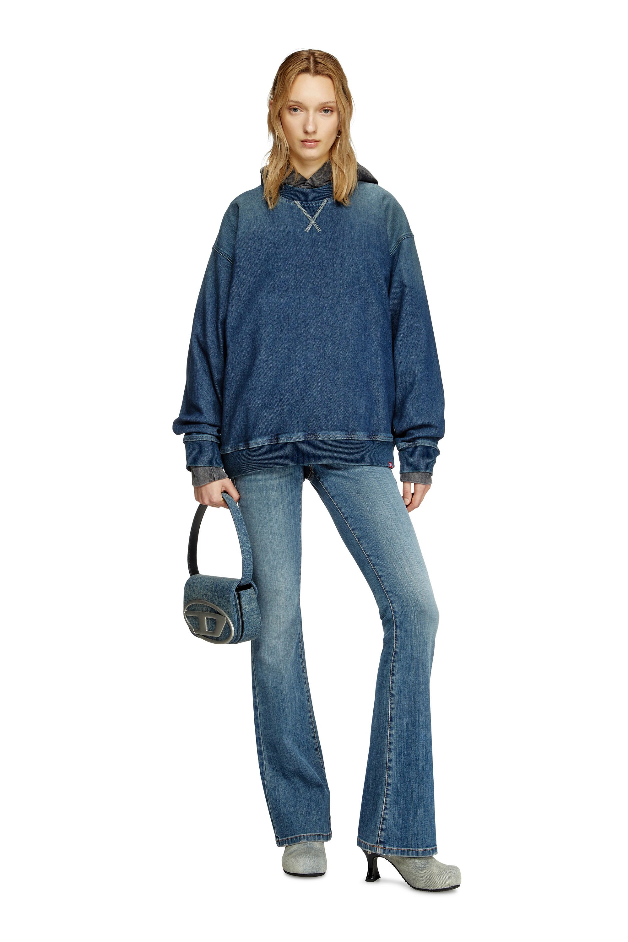 Diesel - D-KRIBY-S TRACK, Sweat-shirt en Track Denim Mixte in Bleu - 5