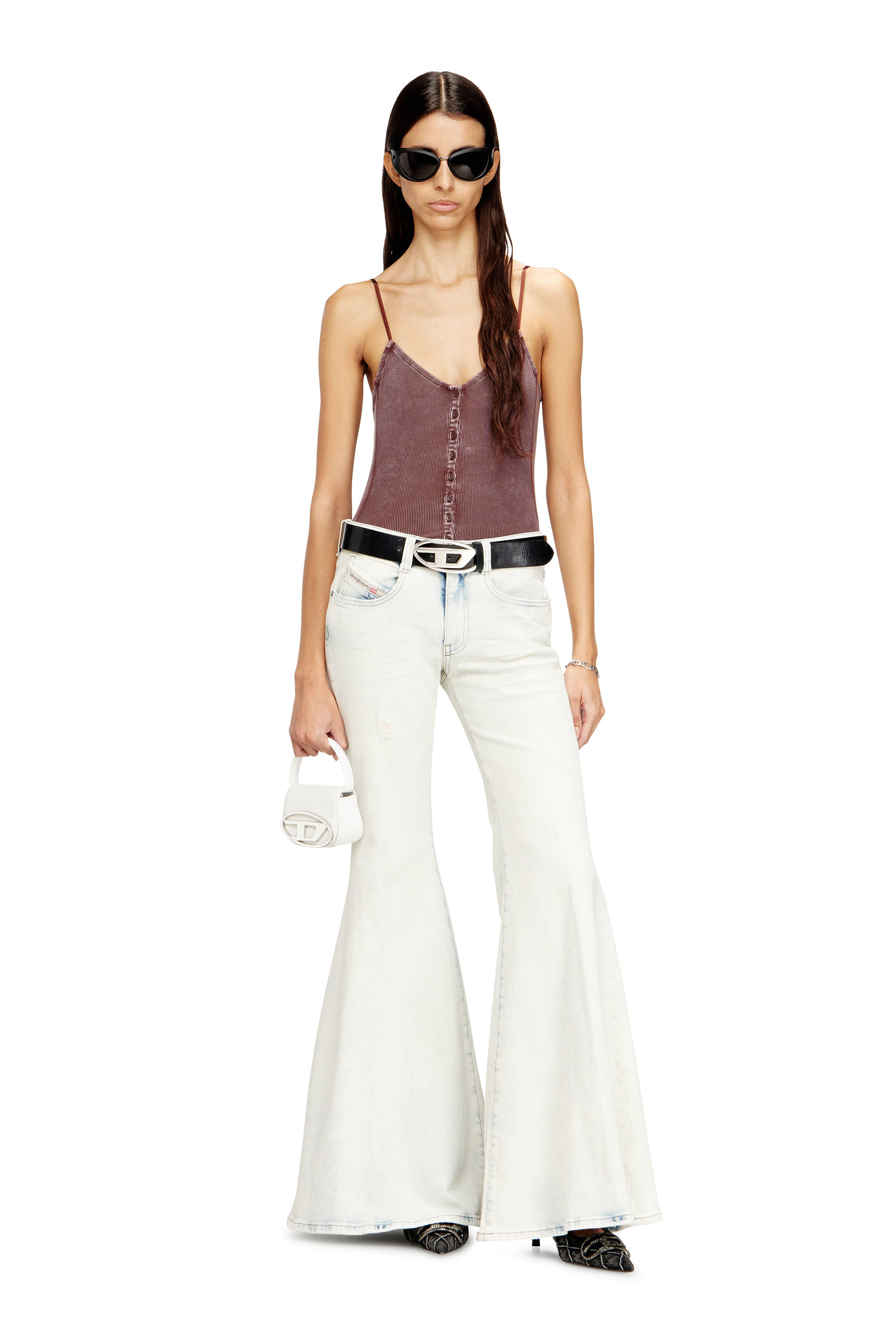 Diesel - Damen Flare Jeans 1970 D-Bleess 0ADBS, Wei&szlig; - 2