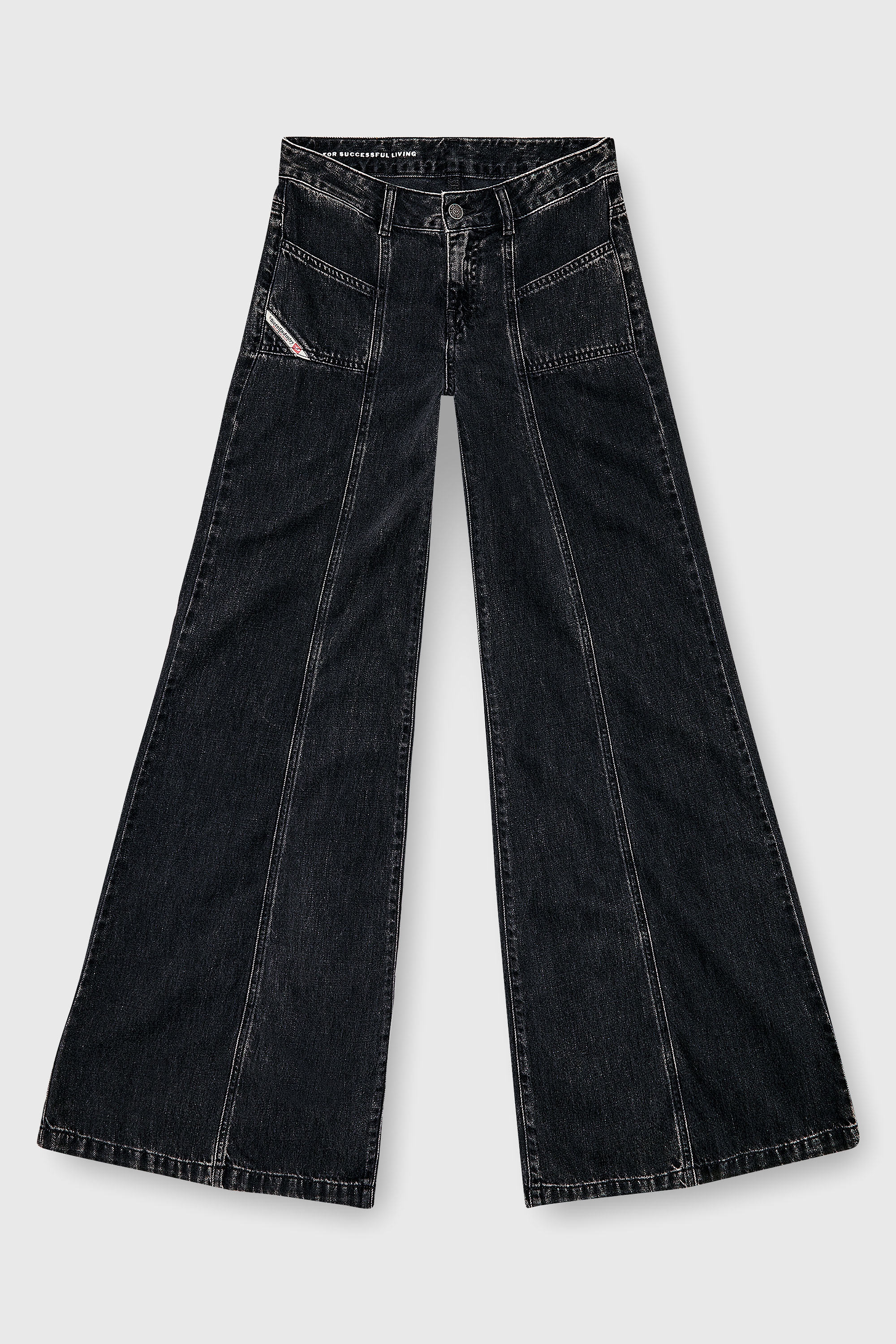 Diesel - Woman's Flare Jeans D-Akii 068HN, Black/Dark grey - 2