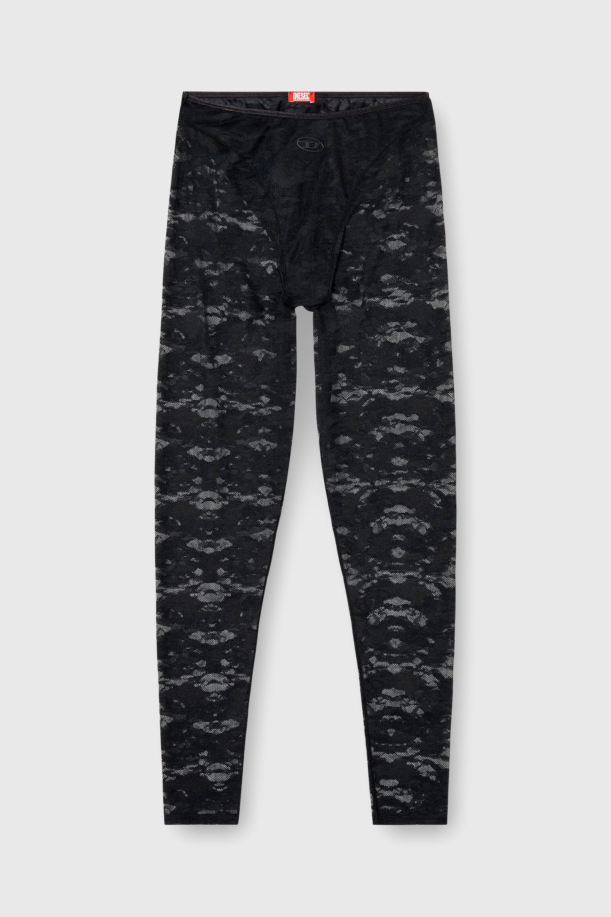 Diesel - HAYLEY-UTLT, Leggings in nylon pizzo camouflage Donna in Nero - 2